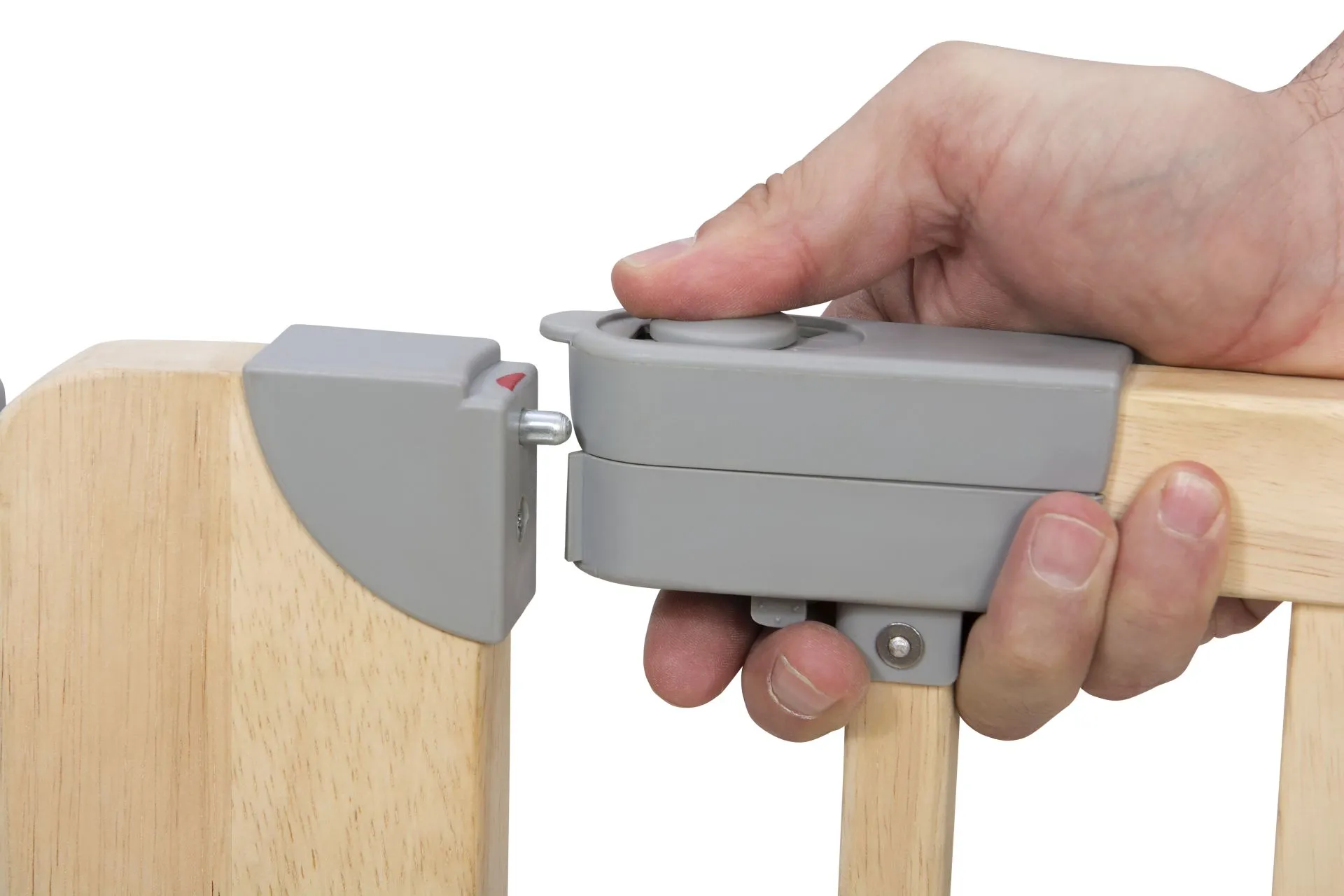 2712_Detail_Schliessmechanismus-4 Türschutzgitter 2712 zum Klemmen für Öffnungen von 73.5-97 cm aus Holz