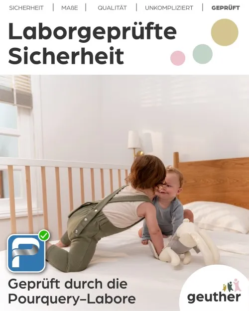 Bettschutzgitter Lissi: 60cm hoch. 110cm lang