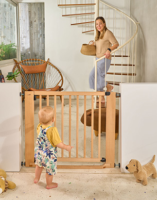 Easylock Flat Step Holz Treppenschutzgitter