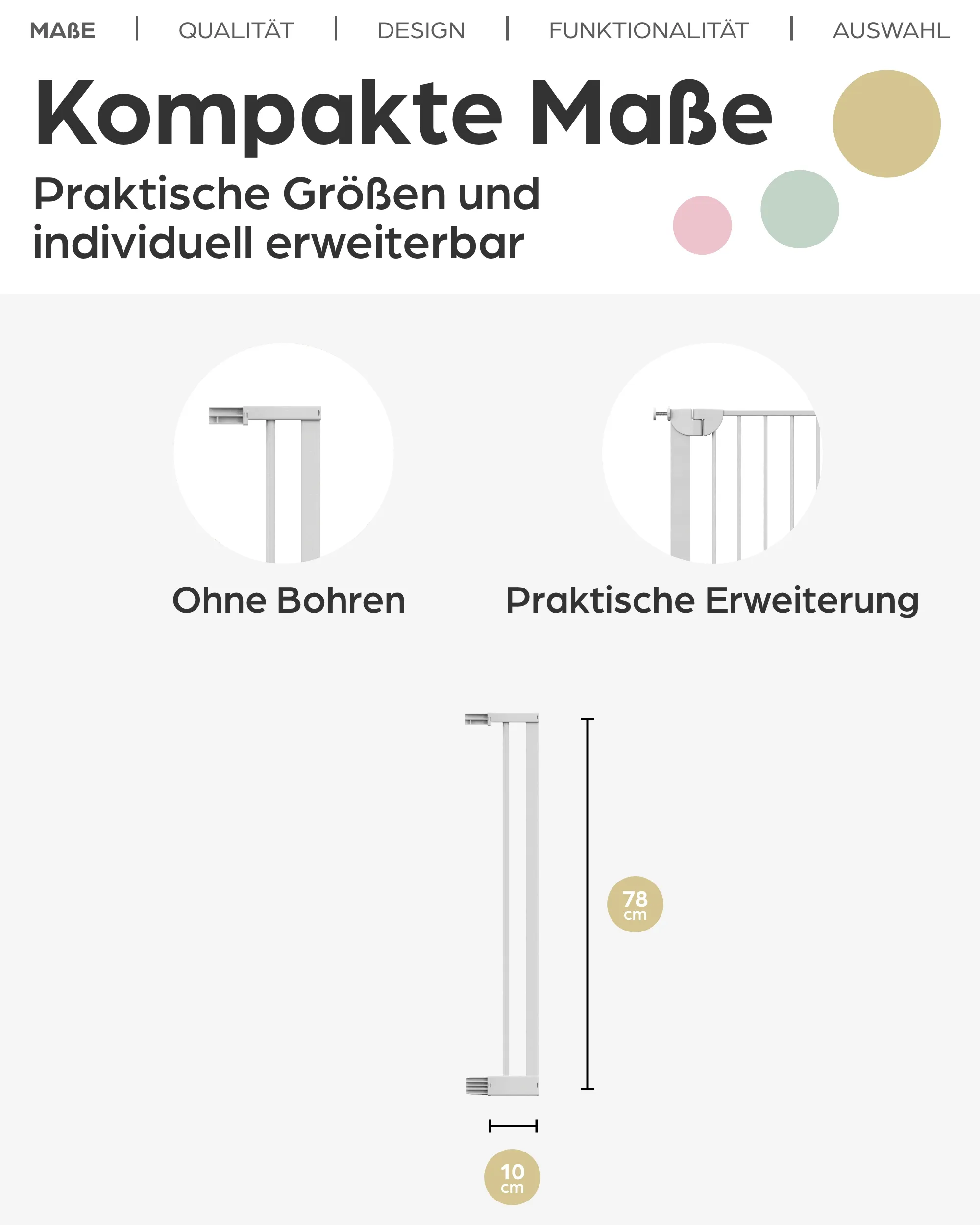 Verlängerung für Easylock mit FlatStep in Weiß - 10cm