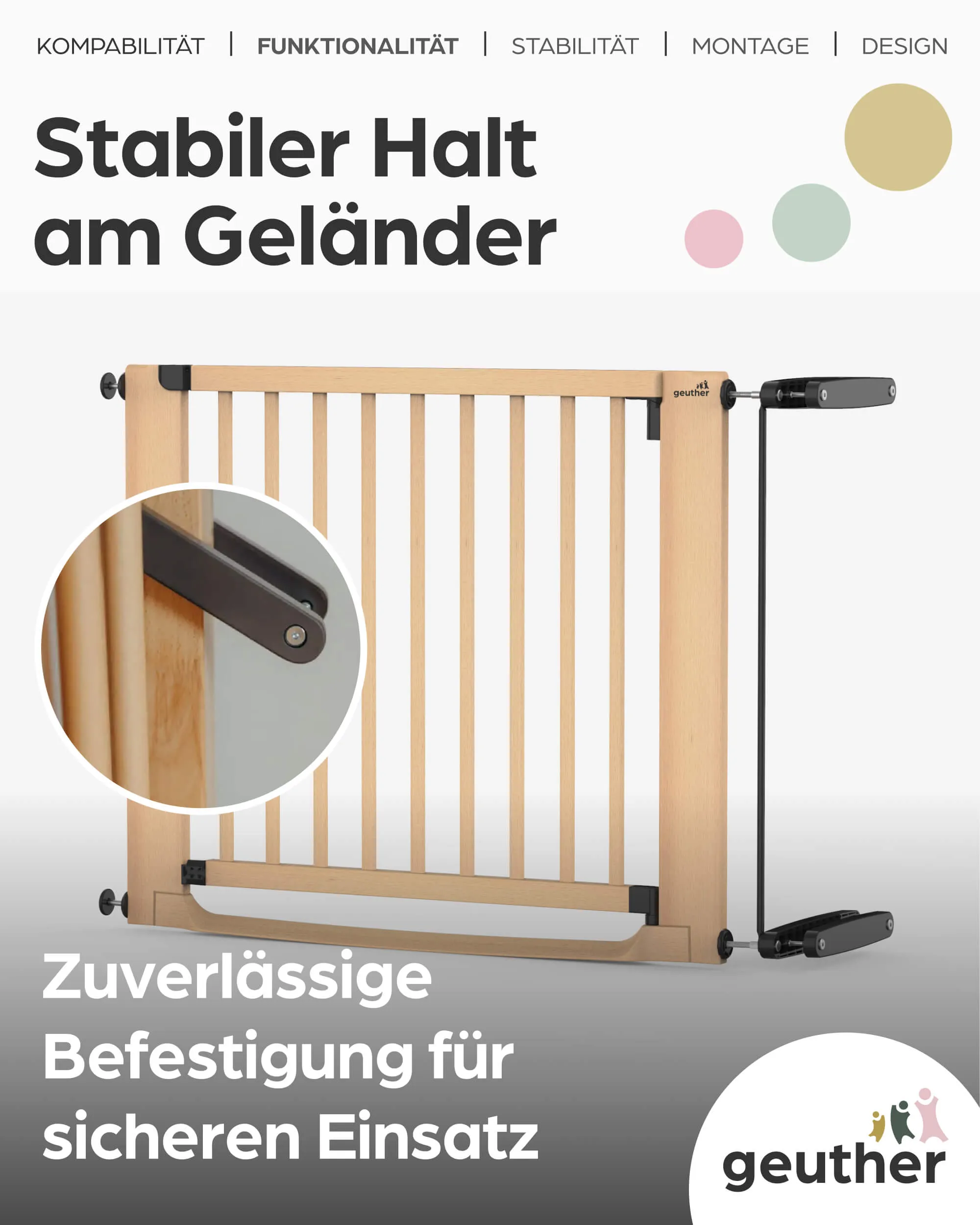 Zusatzklemme für Easylock Flatstep aus Holz - für Treppengeländer