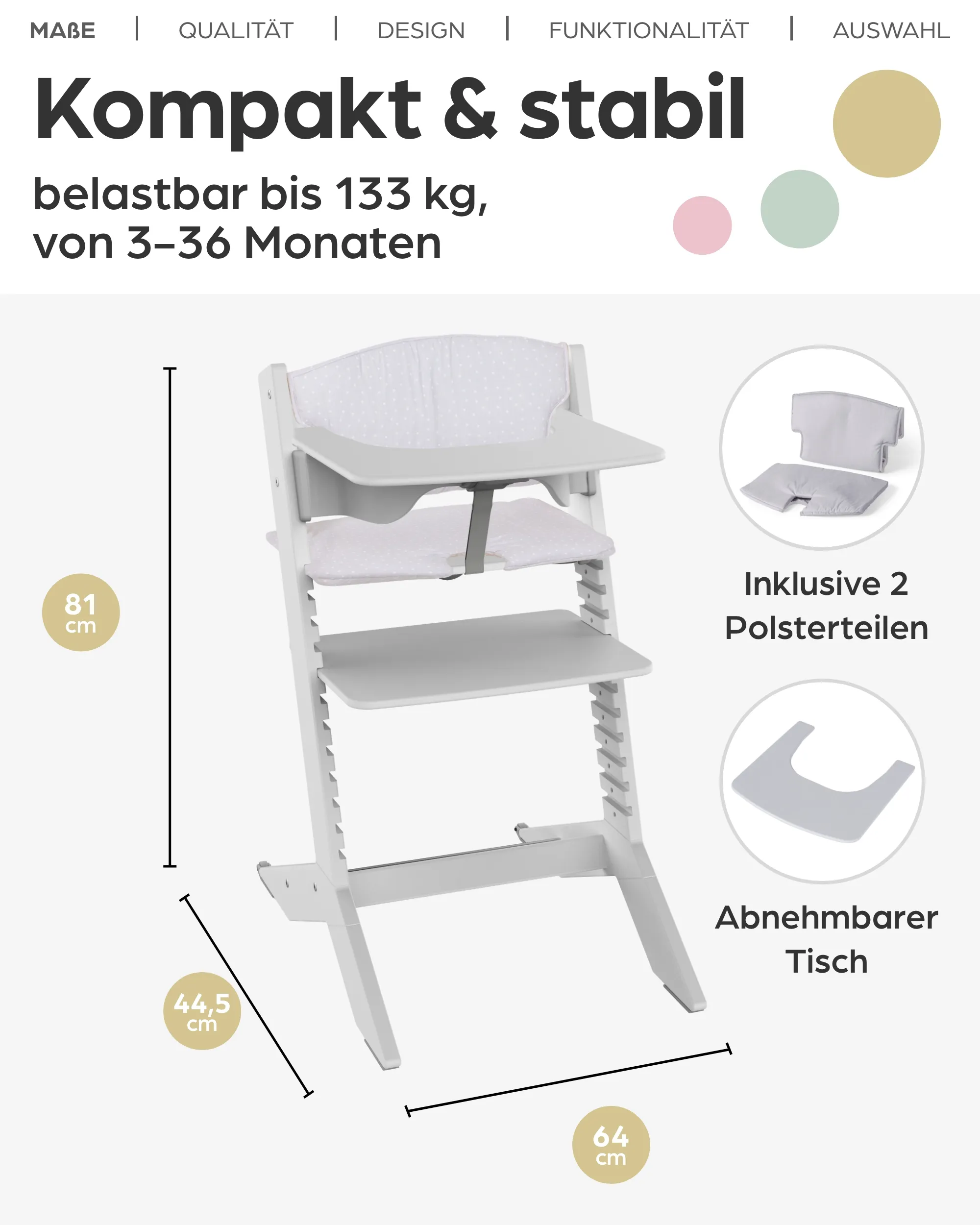 NALA - Baby- & Kinderhochstuhl aus Holz