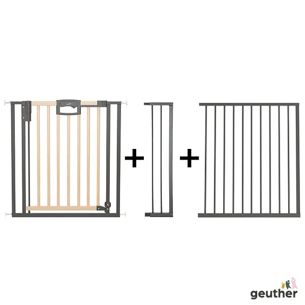 Tür- und Treppenschutzgitter Easylock Wood Plus (Ohne Bohren) (168,5 cm - 176,5 cm)