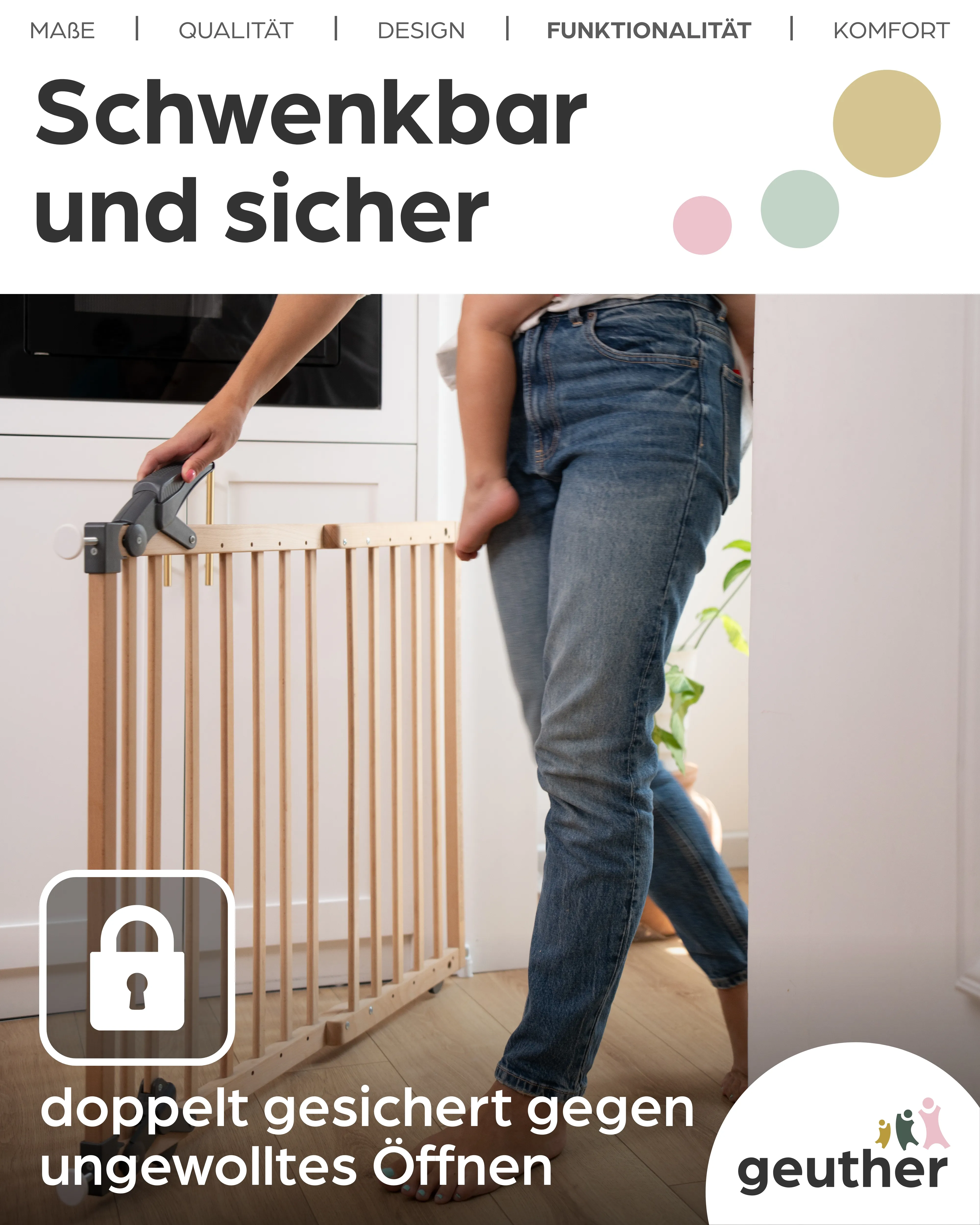 Türschutzgitter Nina (2714) für Öffnungen von 68-102 cm aus Holz