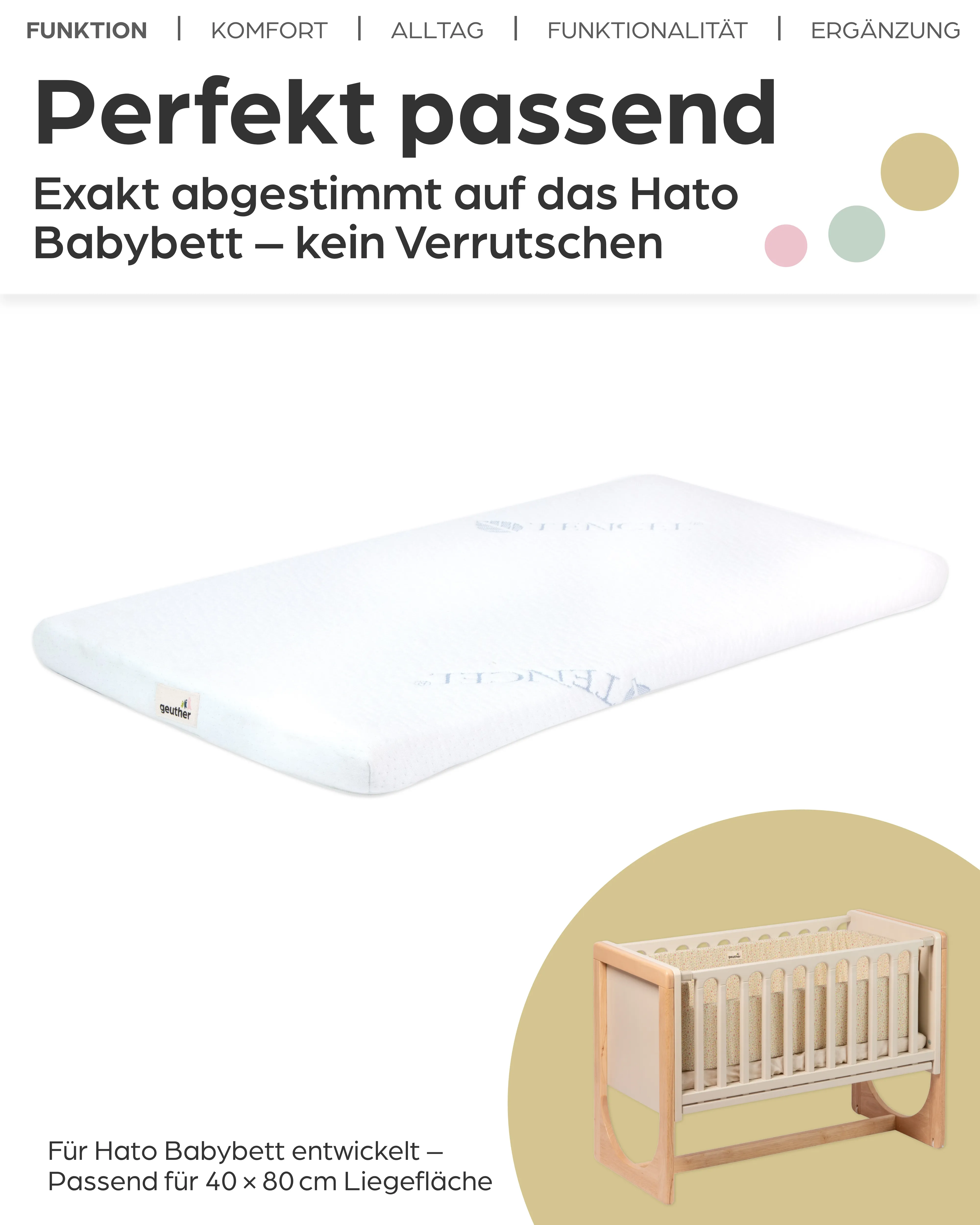 Matratze für Hato Baby-Beistellbett