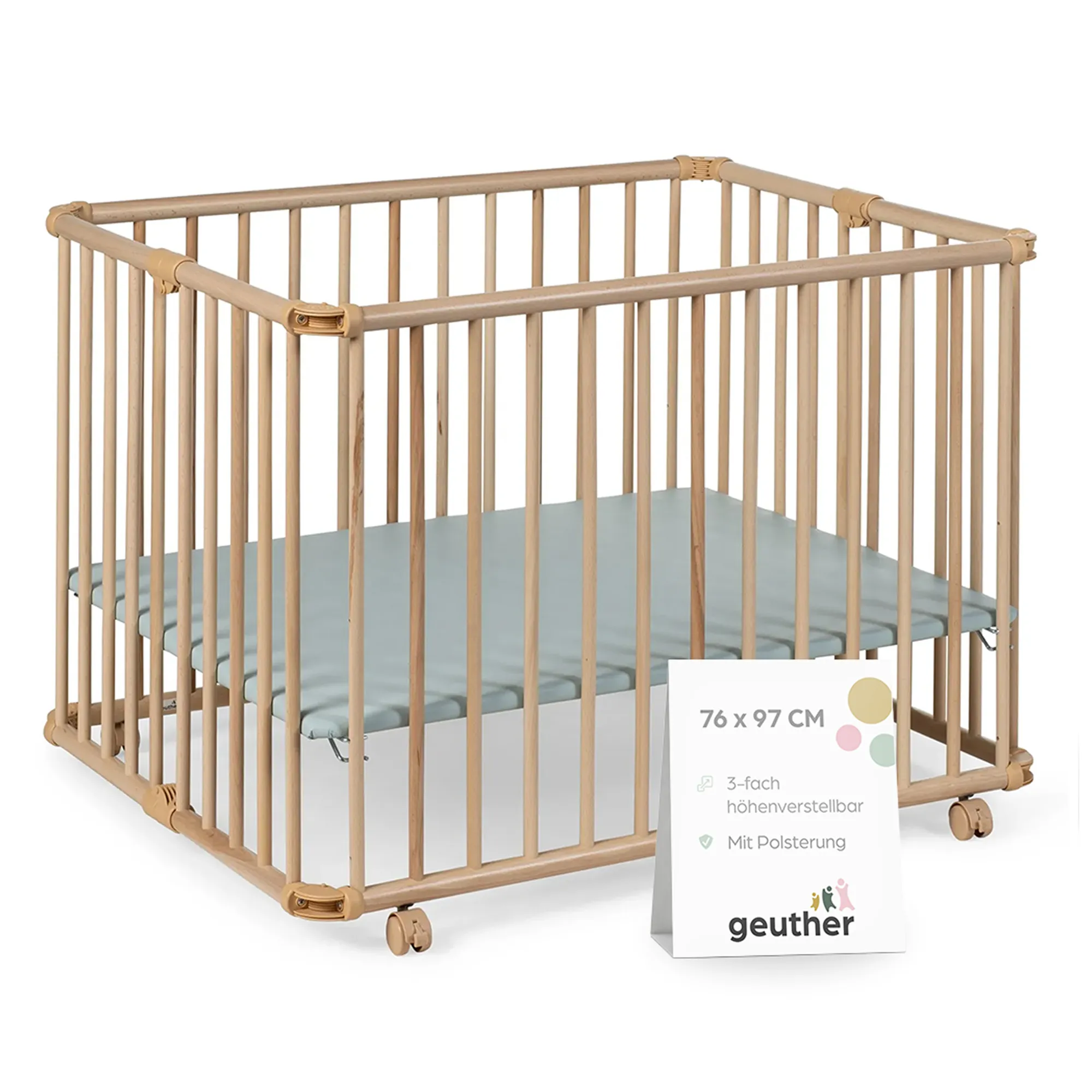 Laufgitter Lucilee. 76x97 und 90x97 cm. mobil auf Rollen