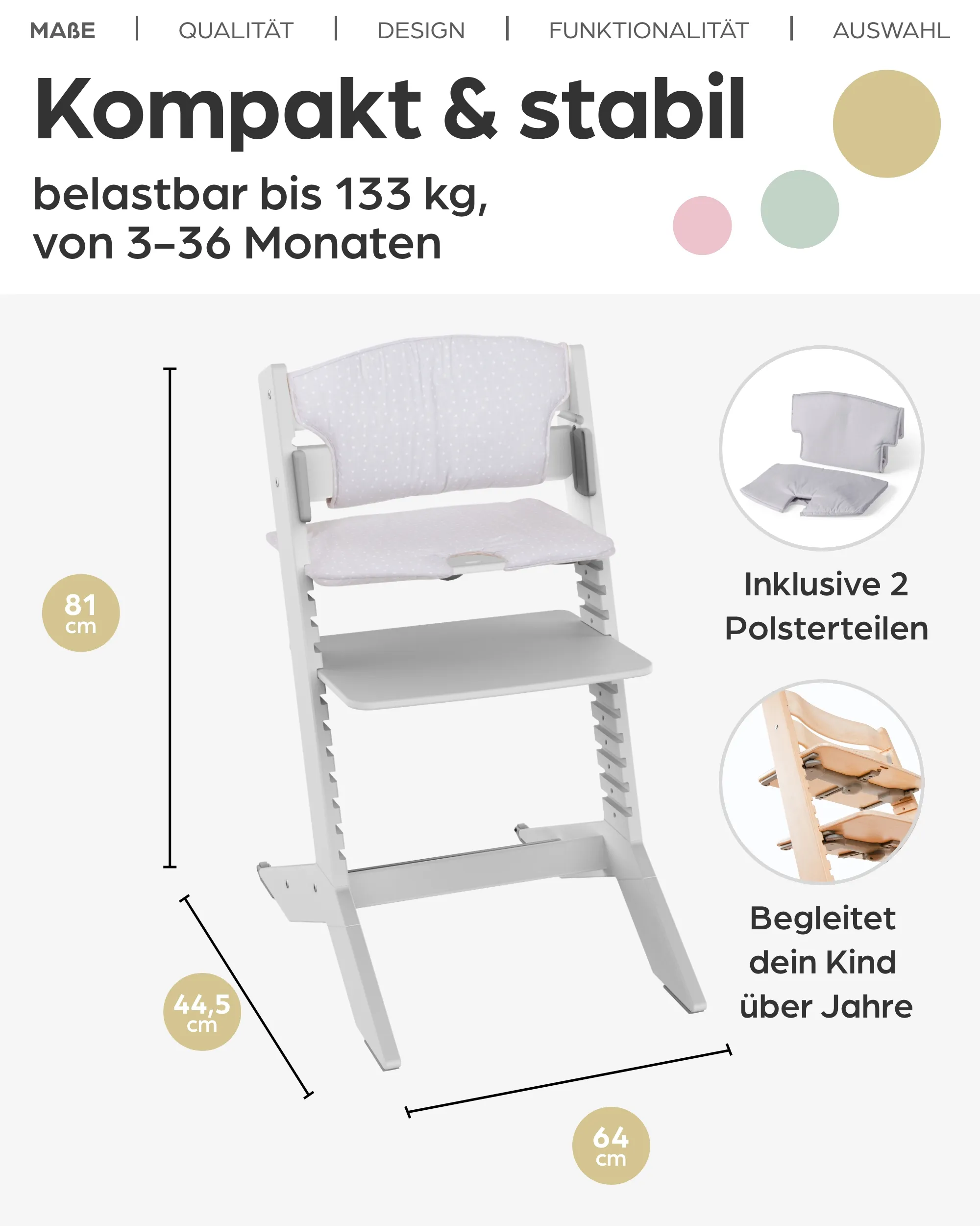NALA - Baby- & Kinderhochstuhl aus Holz