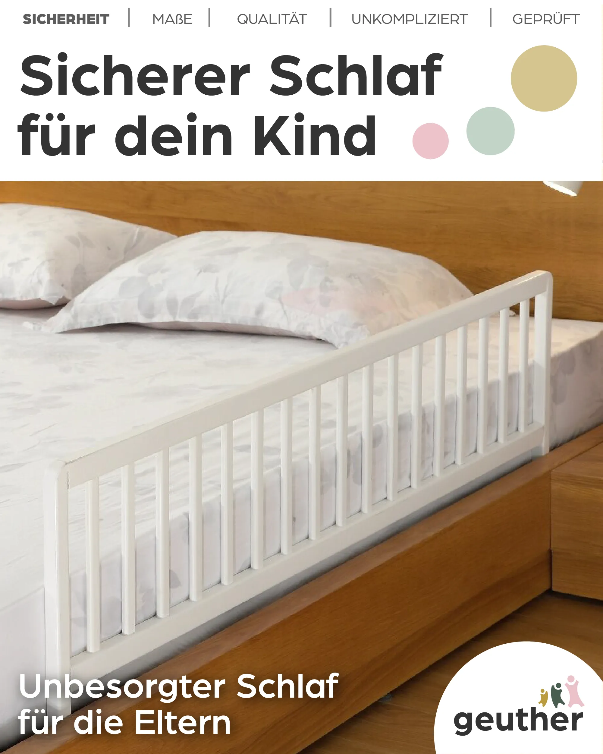 Bettschutzgitter in 140 cm