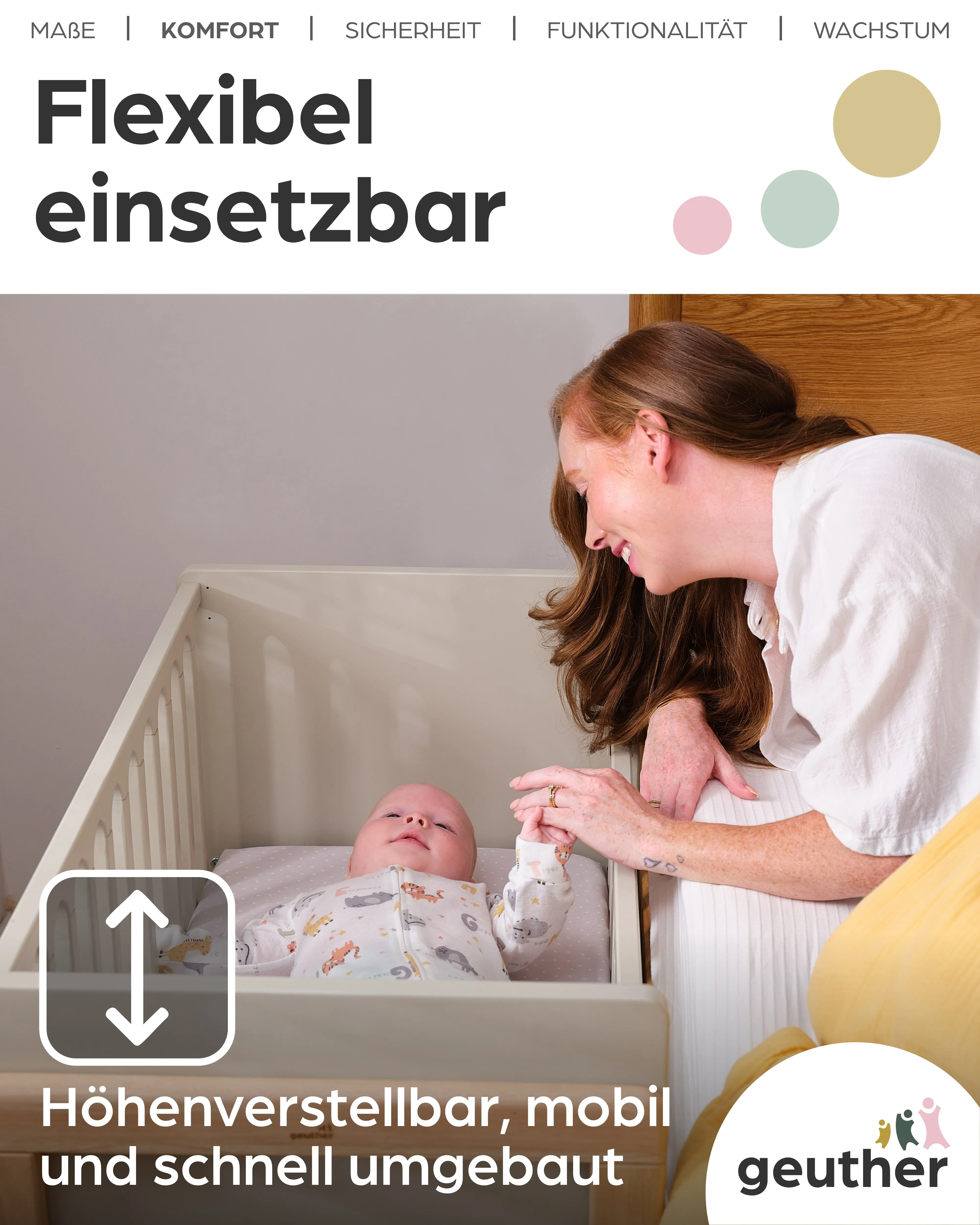 HATO - Baby- & Beistellbett 4in1