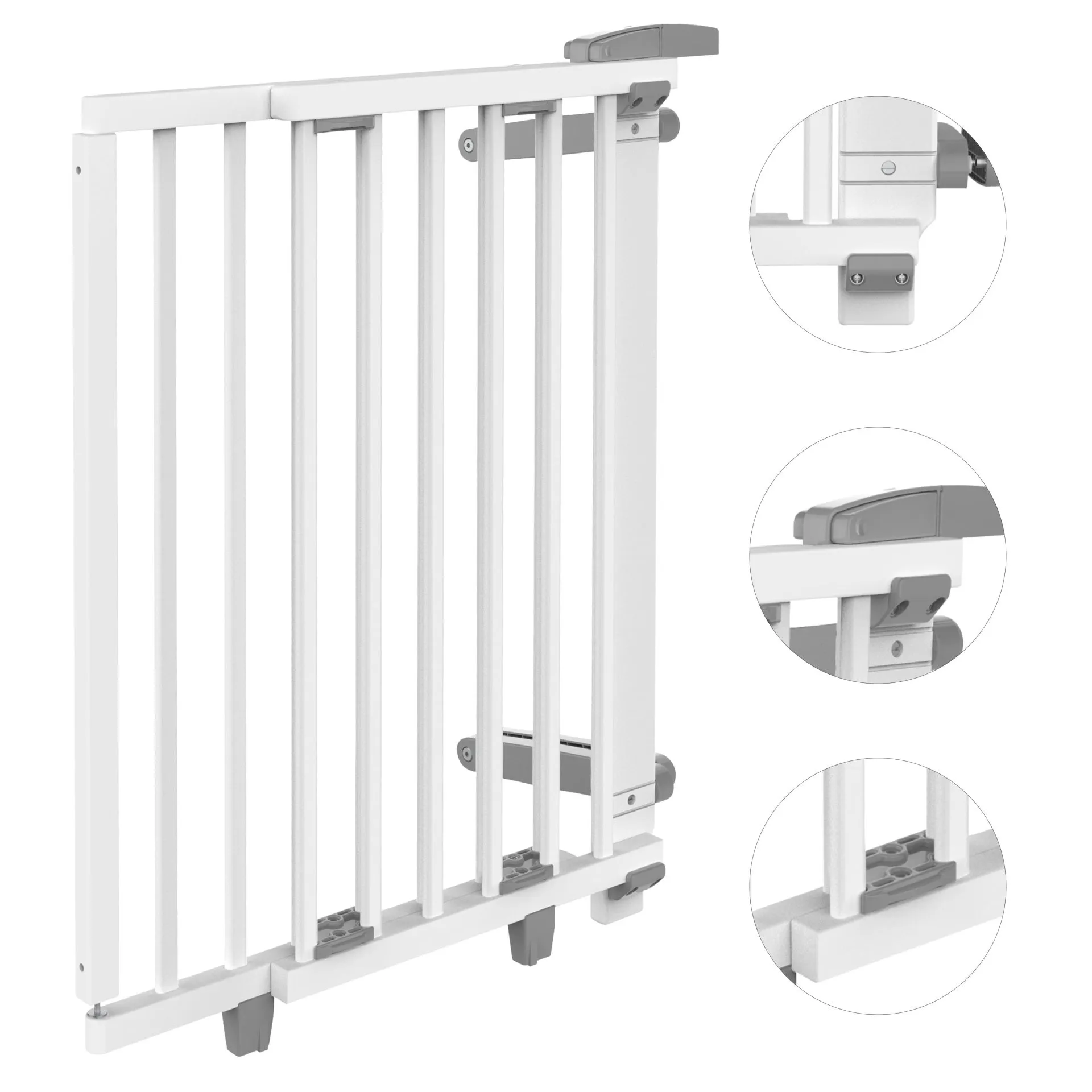 Treppenschutzgitter Oris (2733/2735) für Öffnungen von 67-135 cm aus Holz