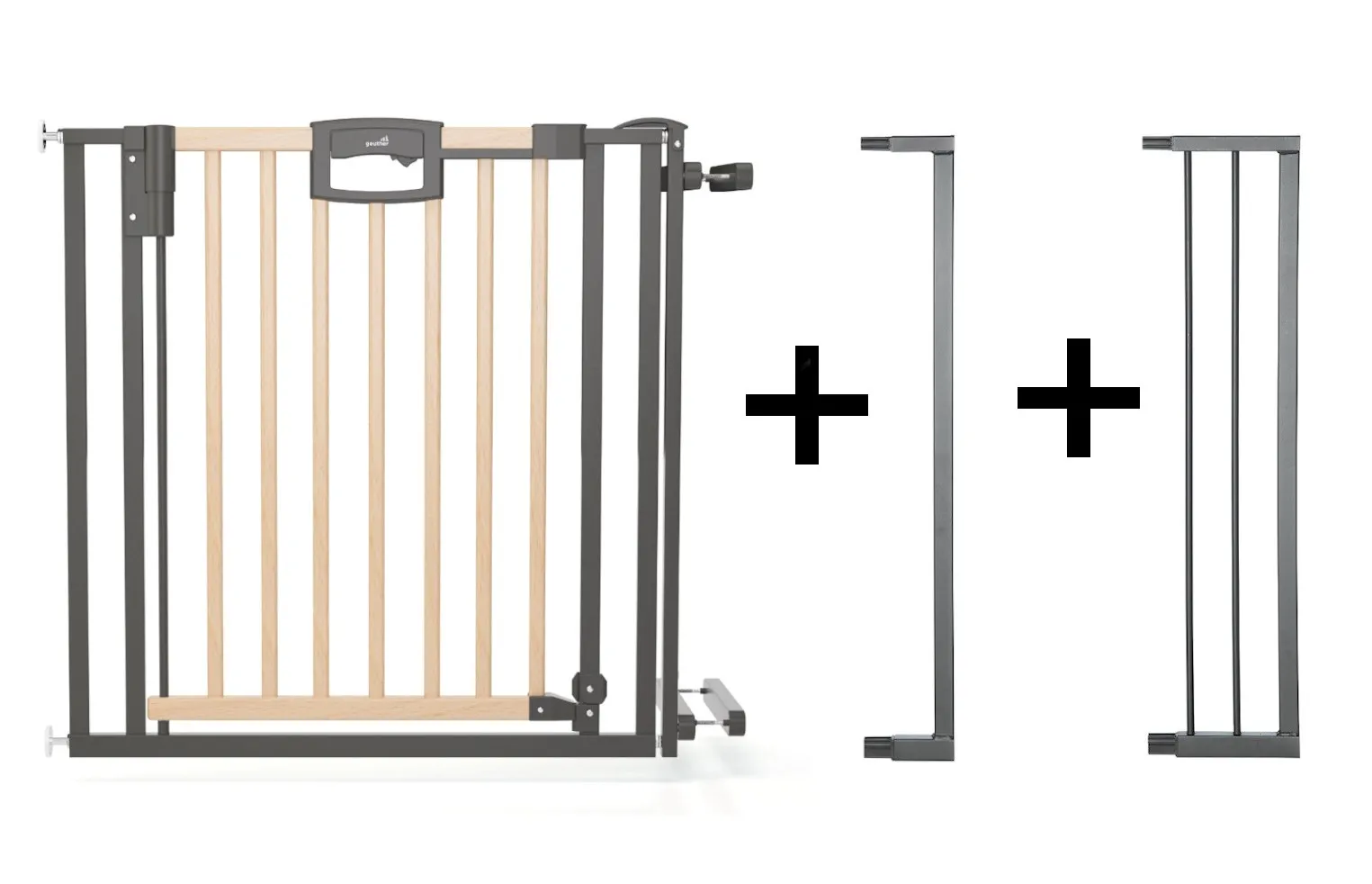 SET2793_0091VS_0092VS-2 Tür- und Treppenschutzgitter Easylock Wood Plus (Ohne Bohren) (108 cm - 116,5 cm)