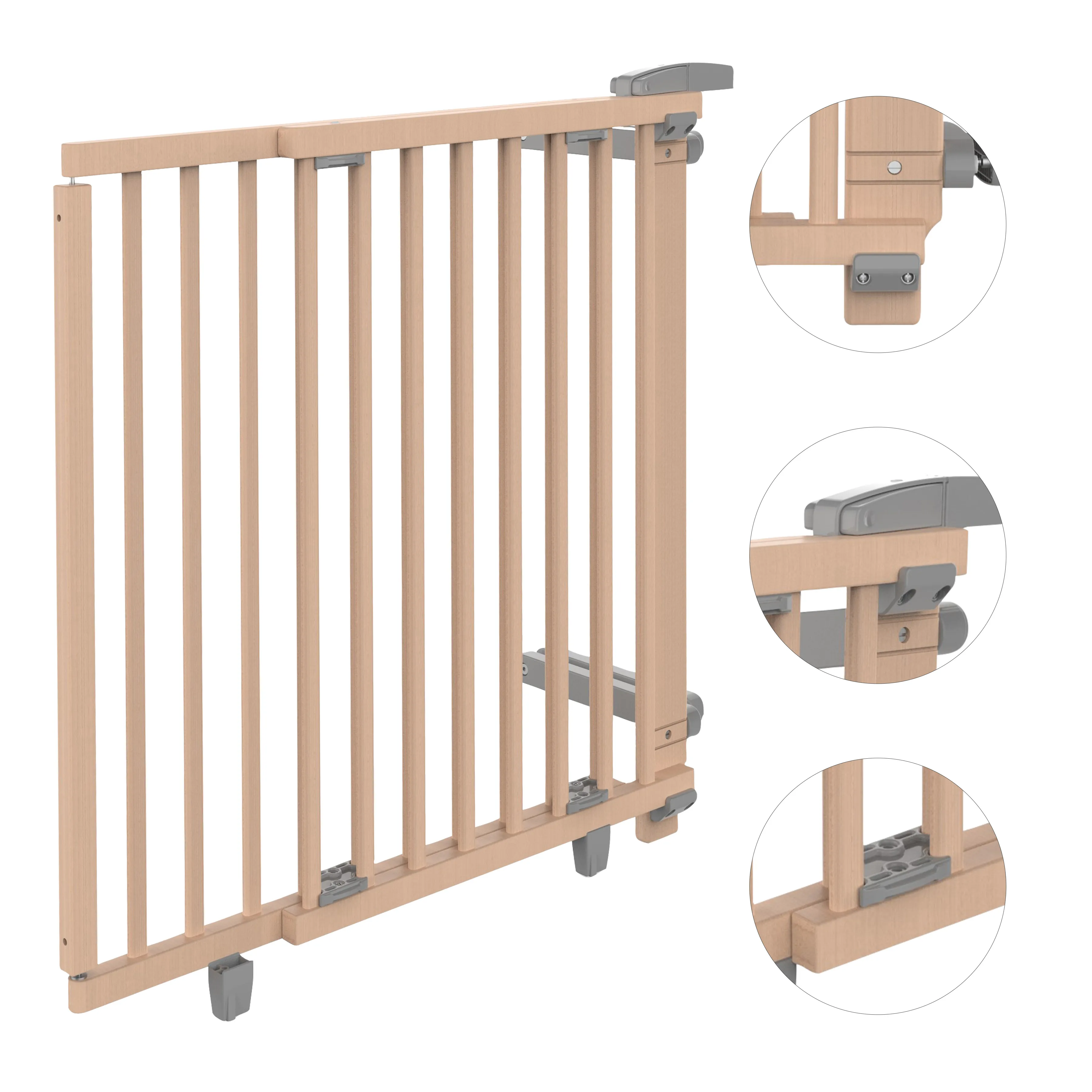 Treppenschutzgitter Oris (2735+) für Öffnungen von 95 cm - 135 cm aus Holz