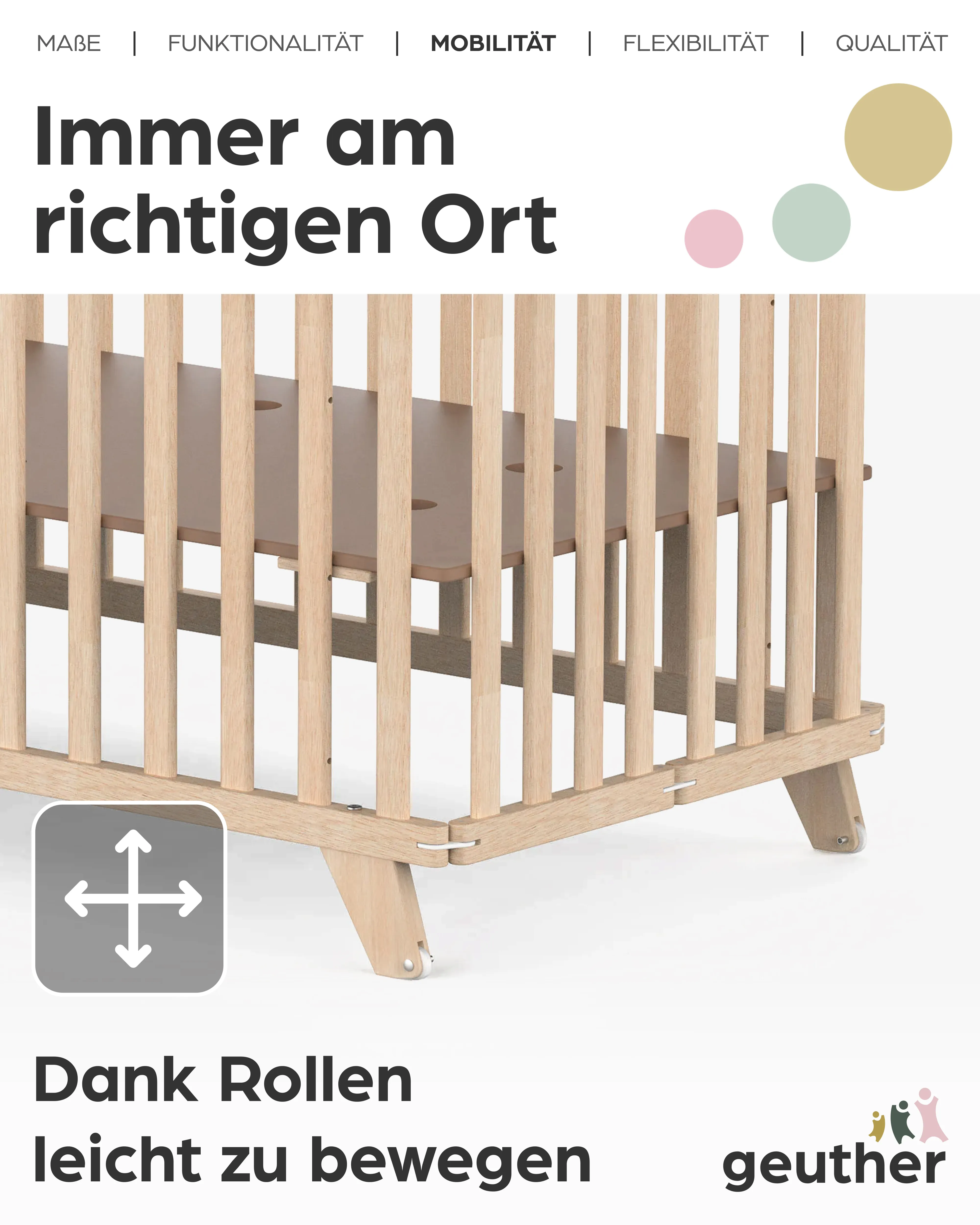 Kinderklappbett Mayla - Weiß & Natur