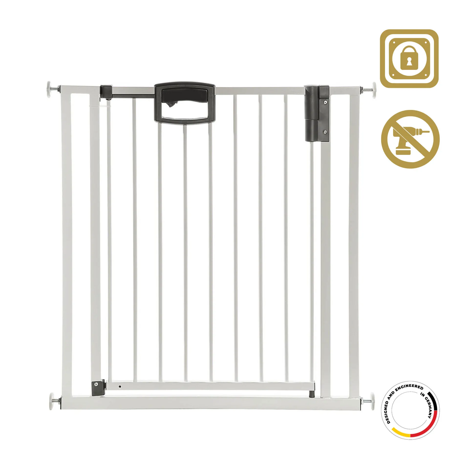 Tür- und Treppenschutzgitter Easylock Plus zum Klemmen Metall (88,5 cm - 96,5 cm)