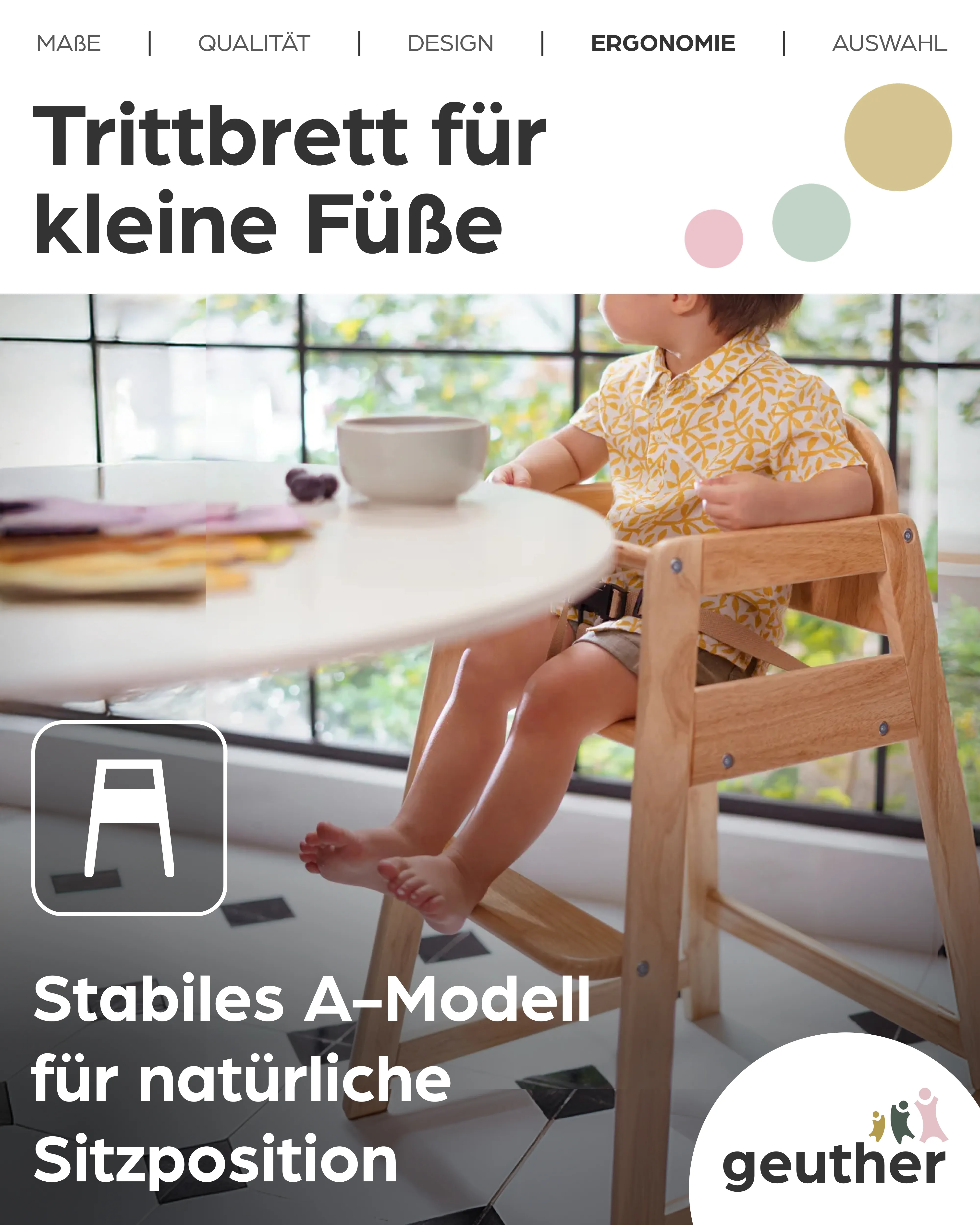 Emma - Stapelbarer Hochstuhl aus Holz