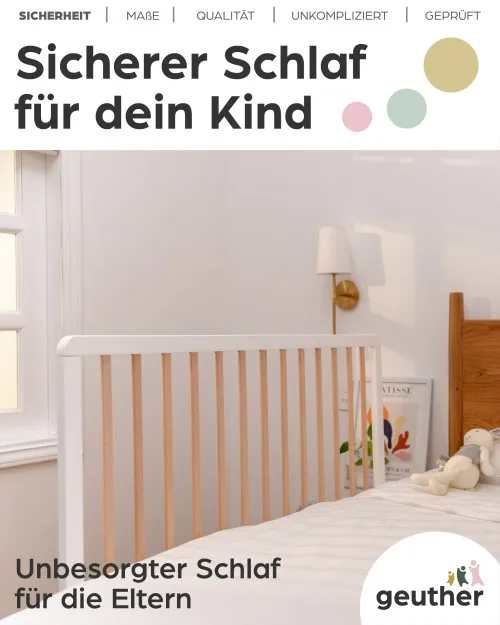 Bettschutzgitter Lissi: 60cm hoch. 110cm lang