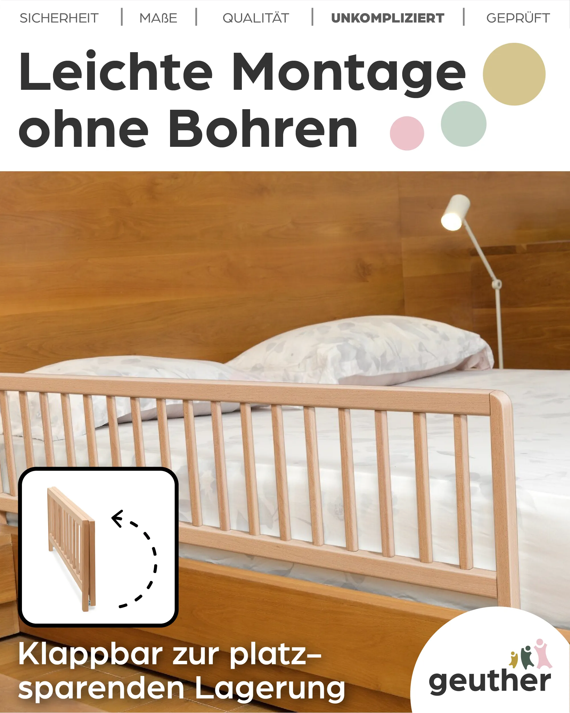 Bettschutzgitter in 110 cm