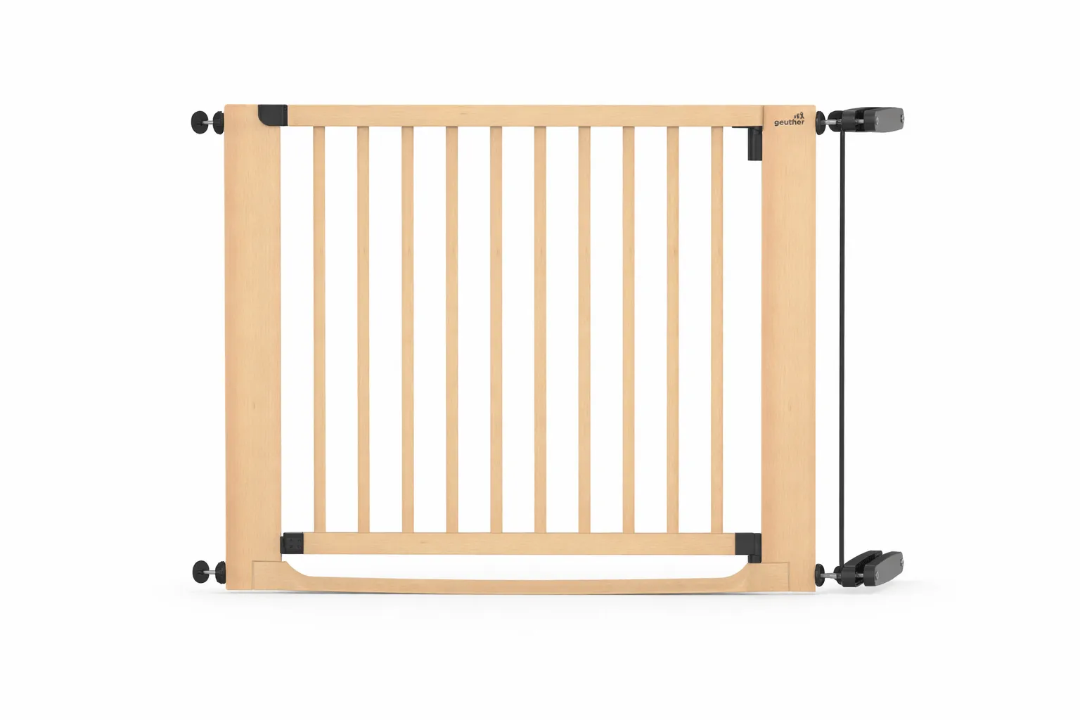 Treppenschutzgitter Easylock mit Flatstep aus Holz - 71 cm - 133 cm