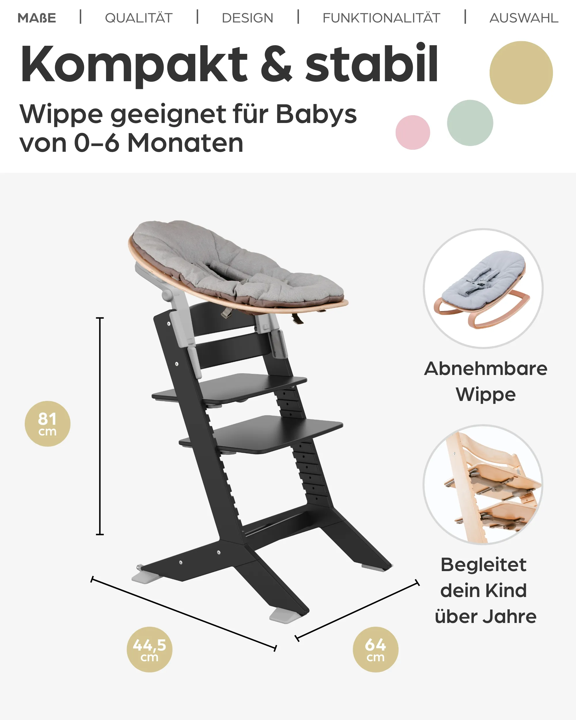 NALA - Baby- & Kinderhochstuhl aus Holz
