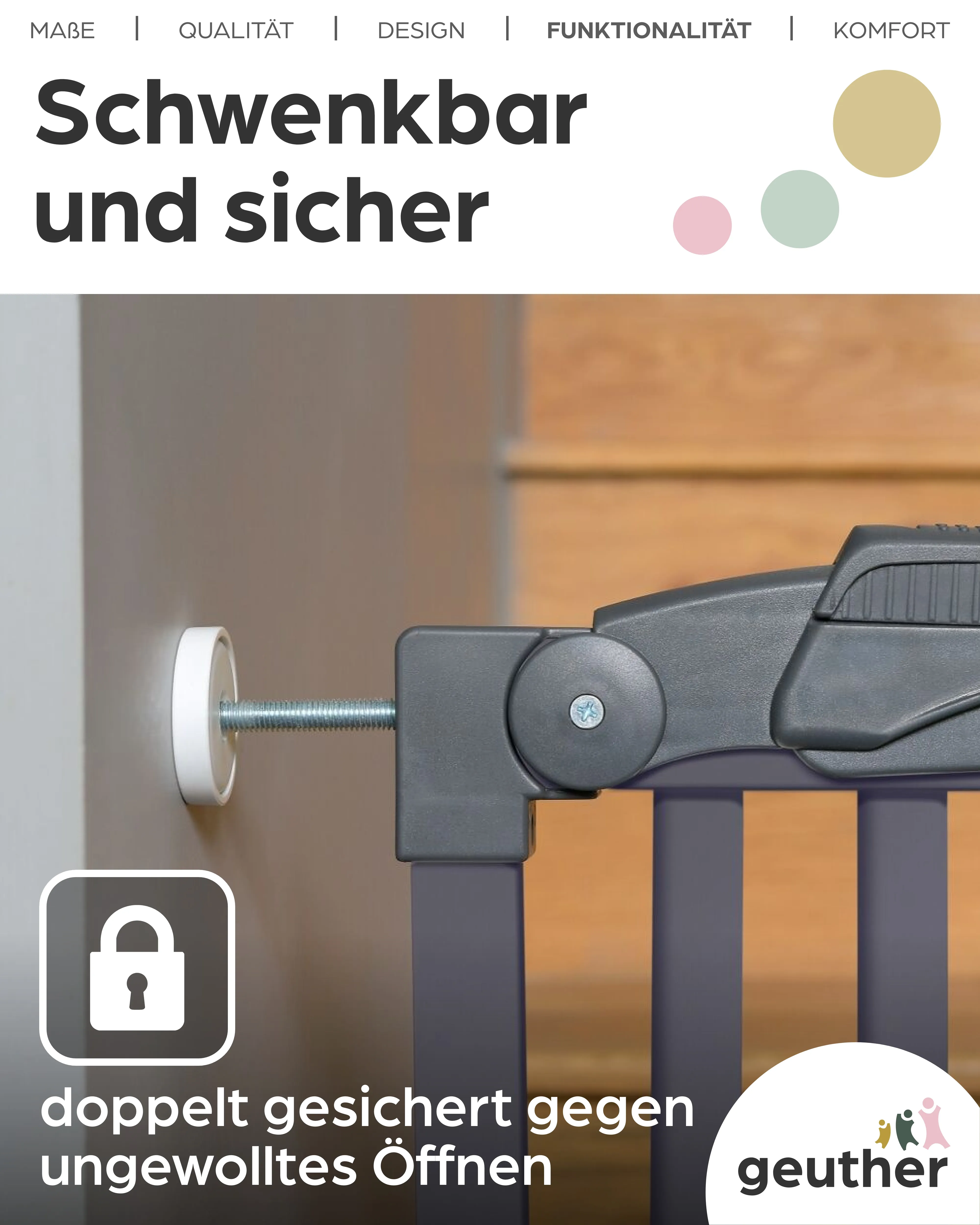 Türschutzgitter Nina (2714) für Öffnungen von 68-102 cm aus Holz