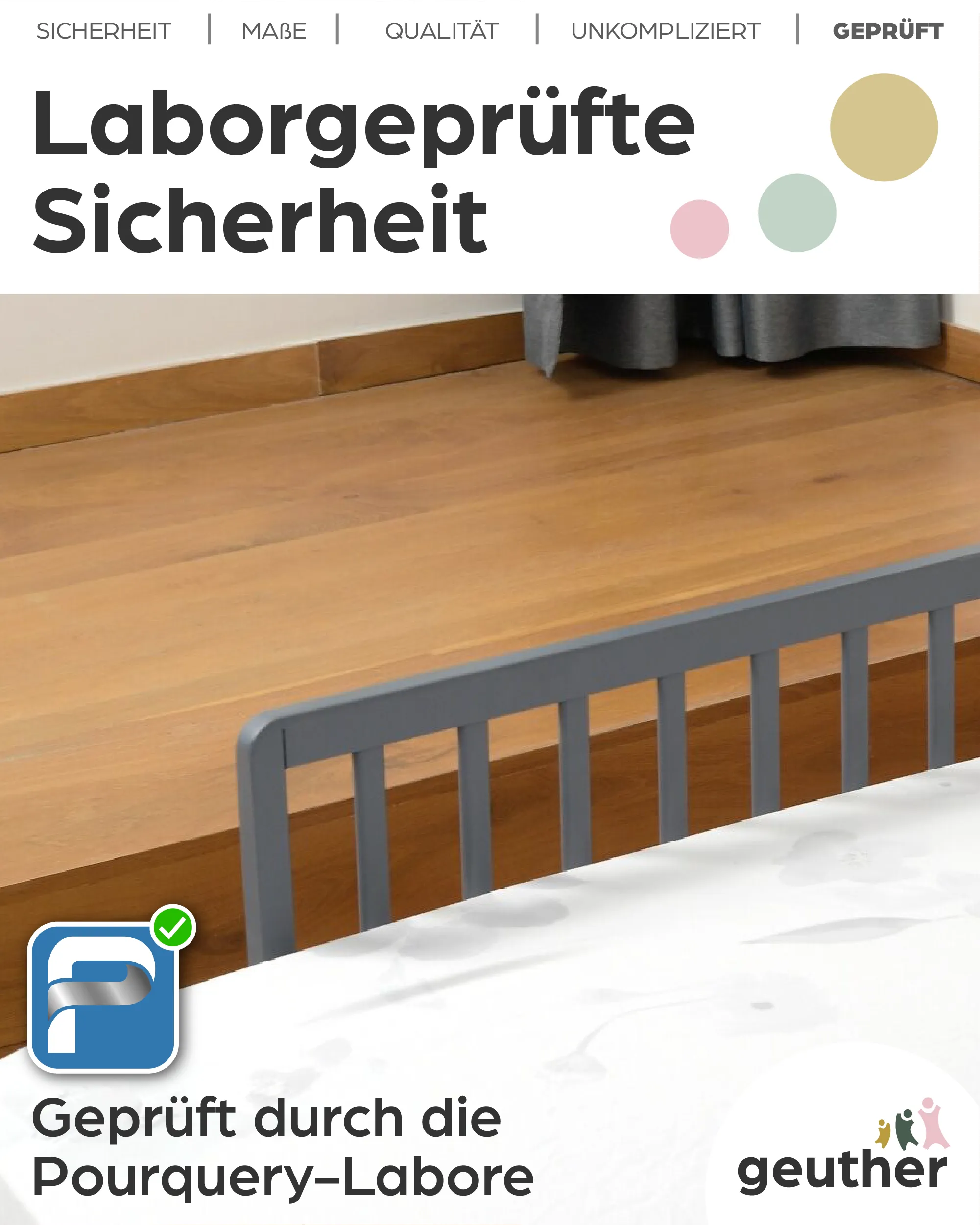 Bettschutzgitter in 140 cm