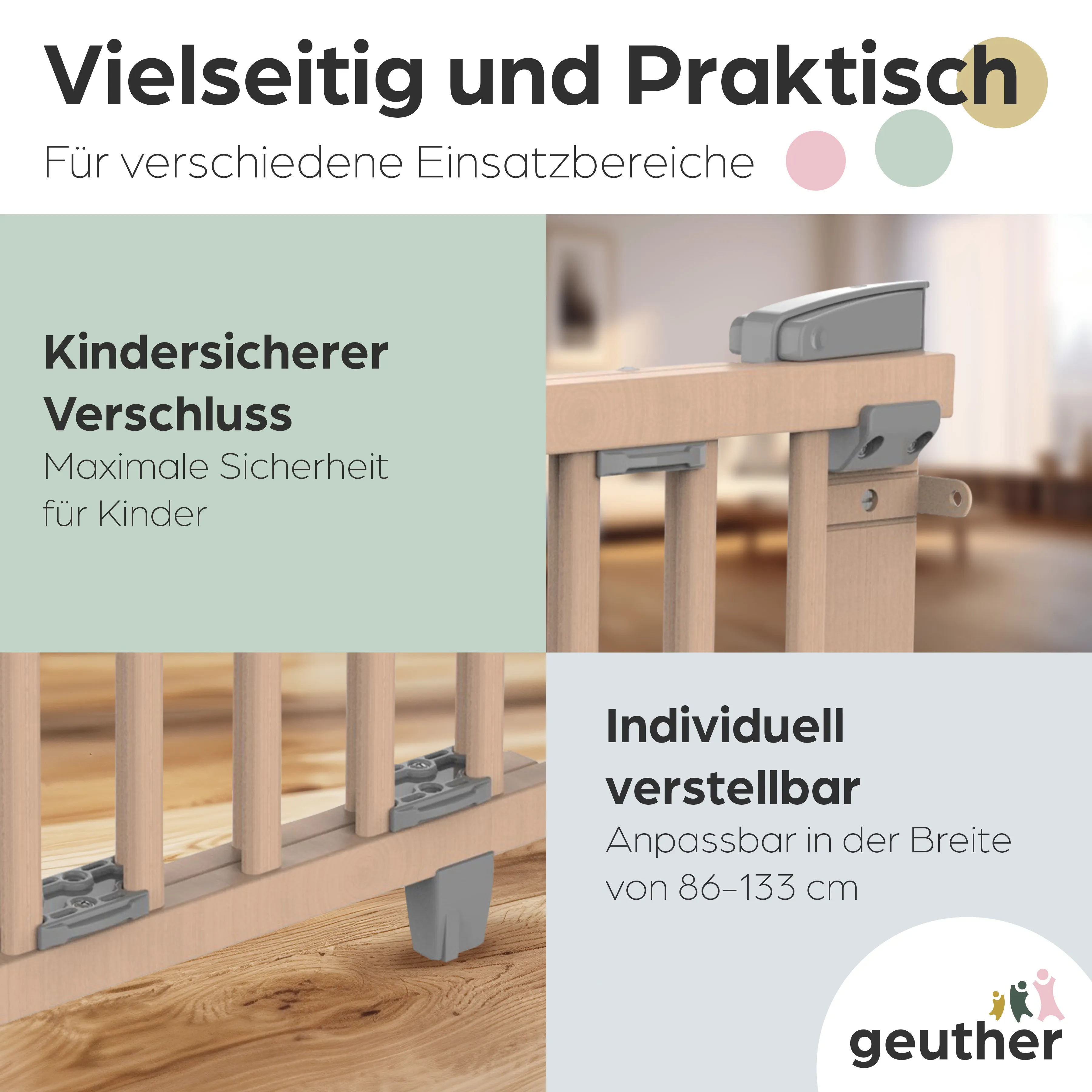Türschutzgitter Oris (2734+) für Öffnungen von 78,5 cm - 133 cm aus Holz