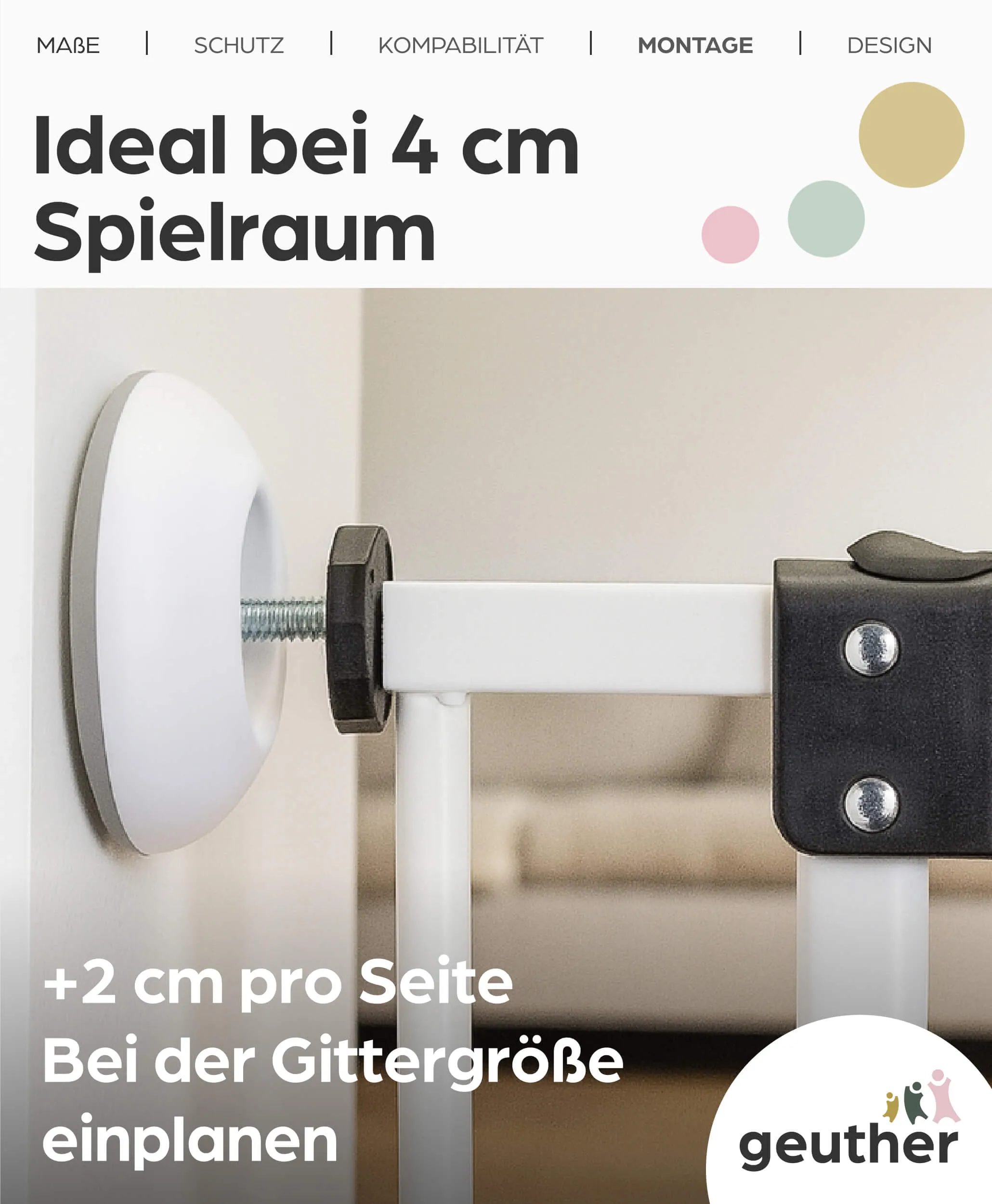 Wandschutzpads rund und eckig in weiß