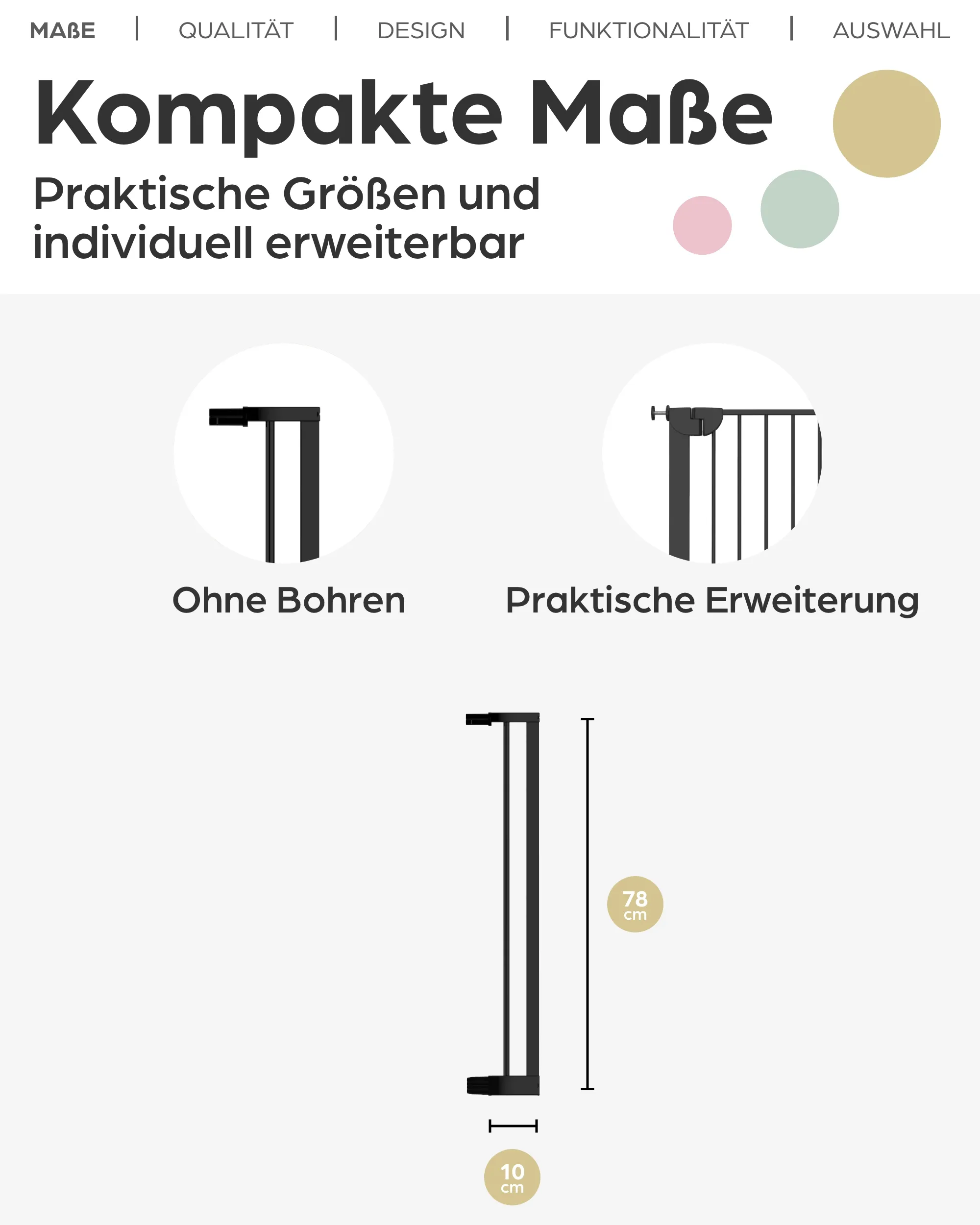 Verlängerung für Easylock mit FlatStep in Schwarz - 10cm