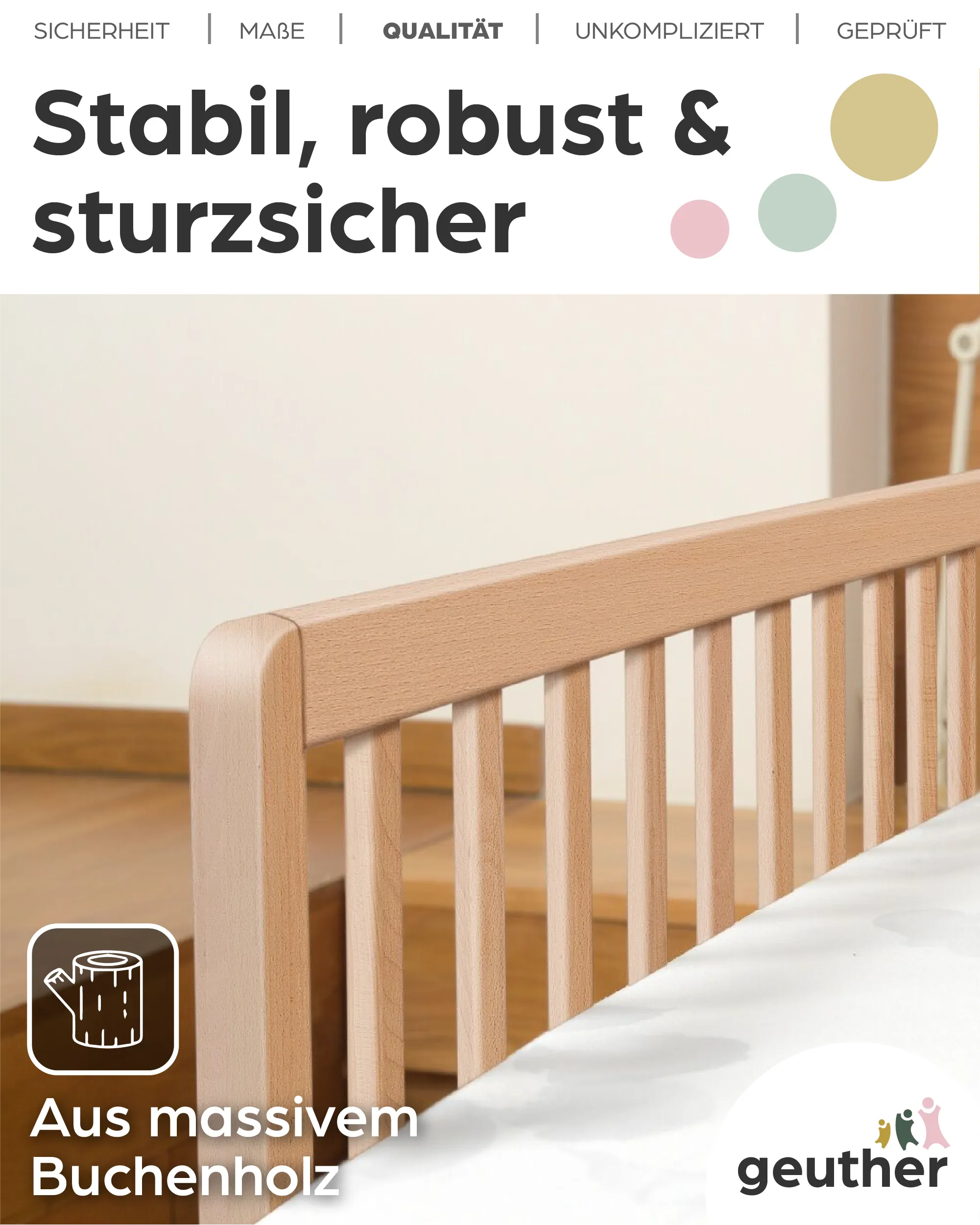 Bettschutzgitter in 110 cm