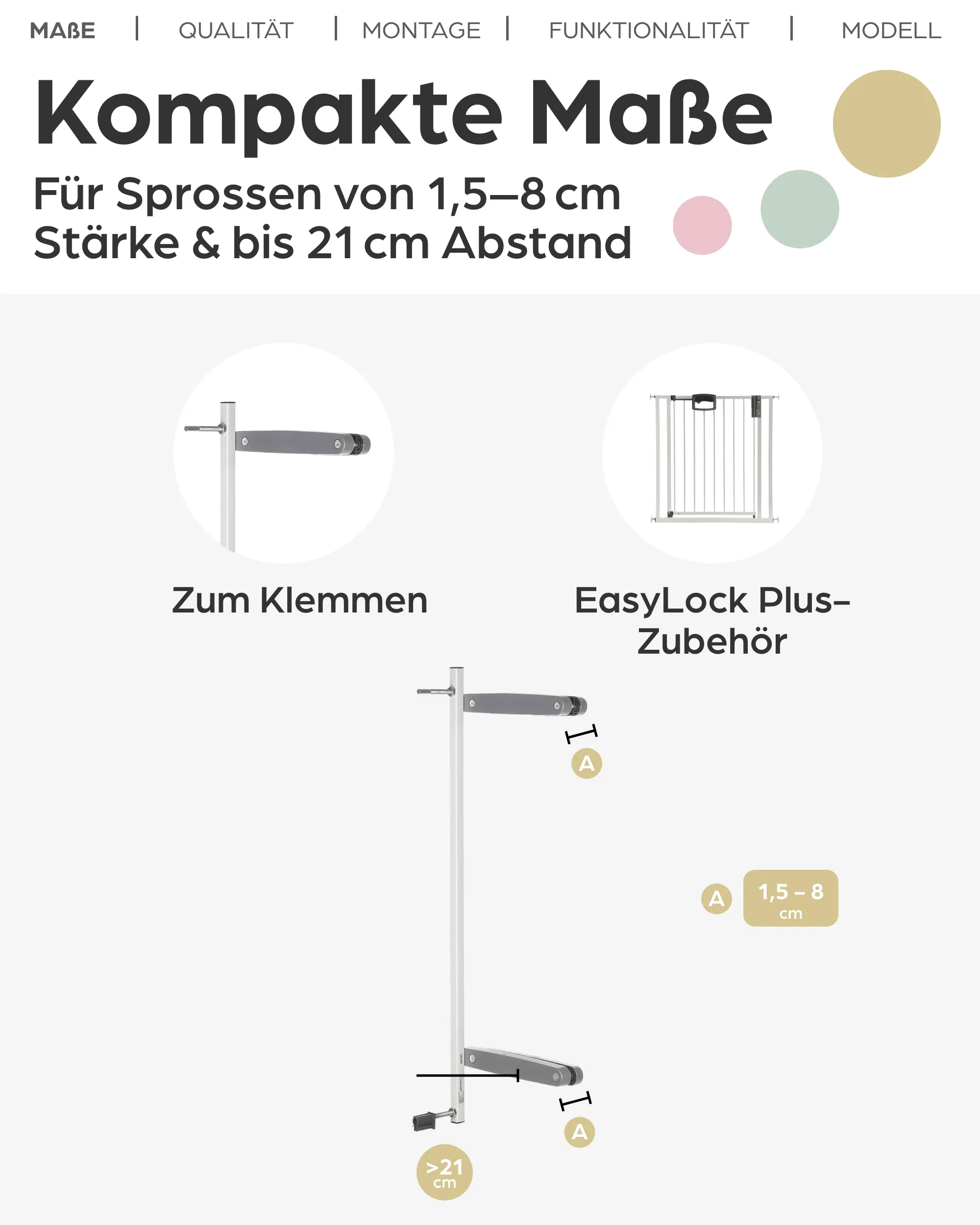 Zusatzklemme für Easylock Plus weiß