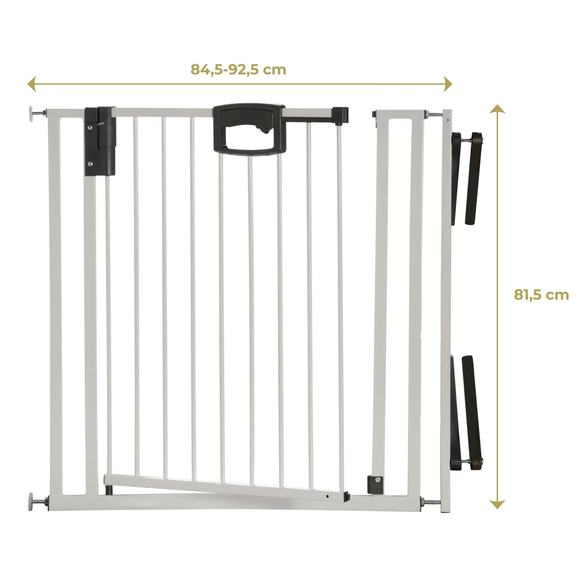 Tür- und Treppenschutzgitter Easylock Plus zum Klemmen Metall (84,5 cm - 92,5 cm)