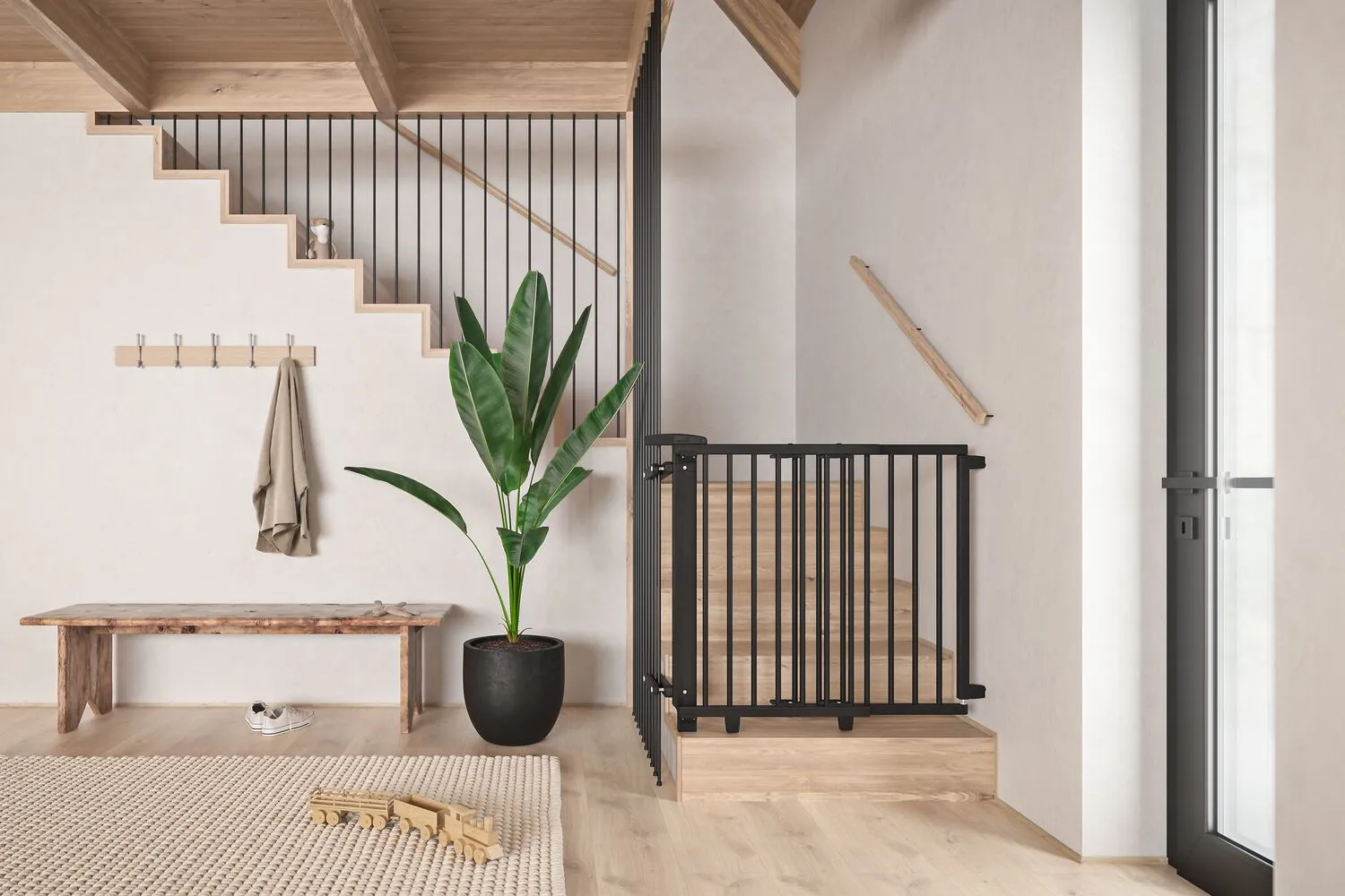 Treppenschutzgitter 2735+ für Öffnungen von 95 cm - 135 cm aus Holz Treppenschutzgitter 2735+ für Öffnungen von 95 cm - 135 cm aus Holz