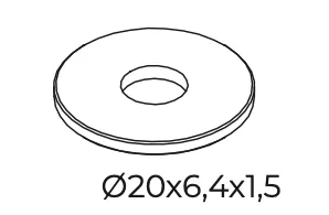 Ersatzteil Ø20x6.4 U-Scheibe