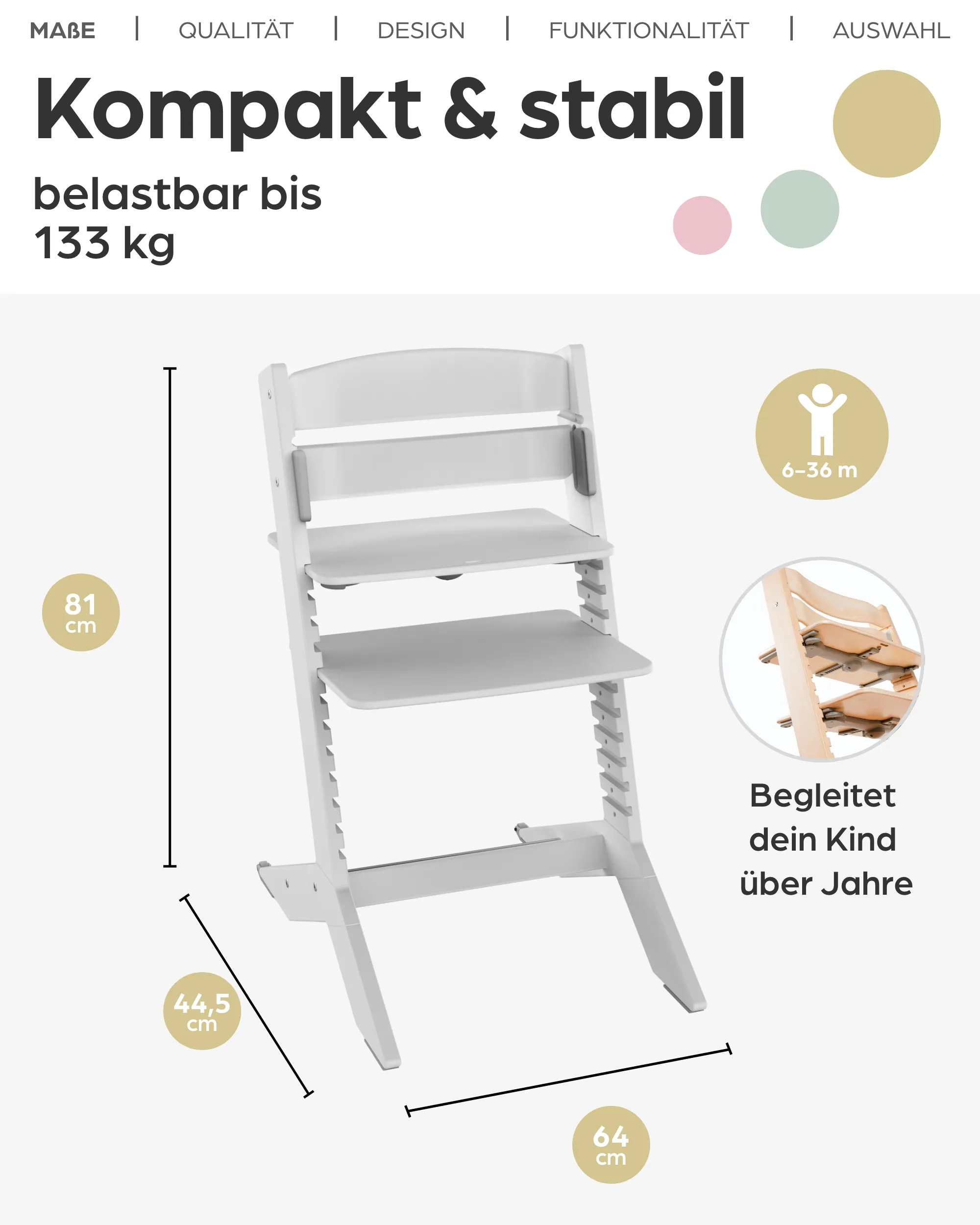 NALA - Baby- & Kinderhochstuhl aus Holz