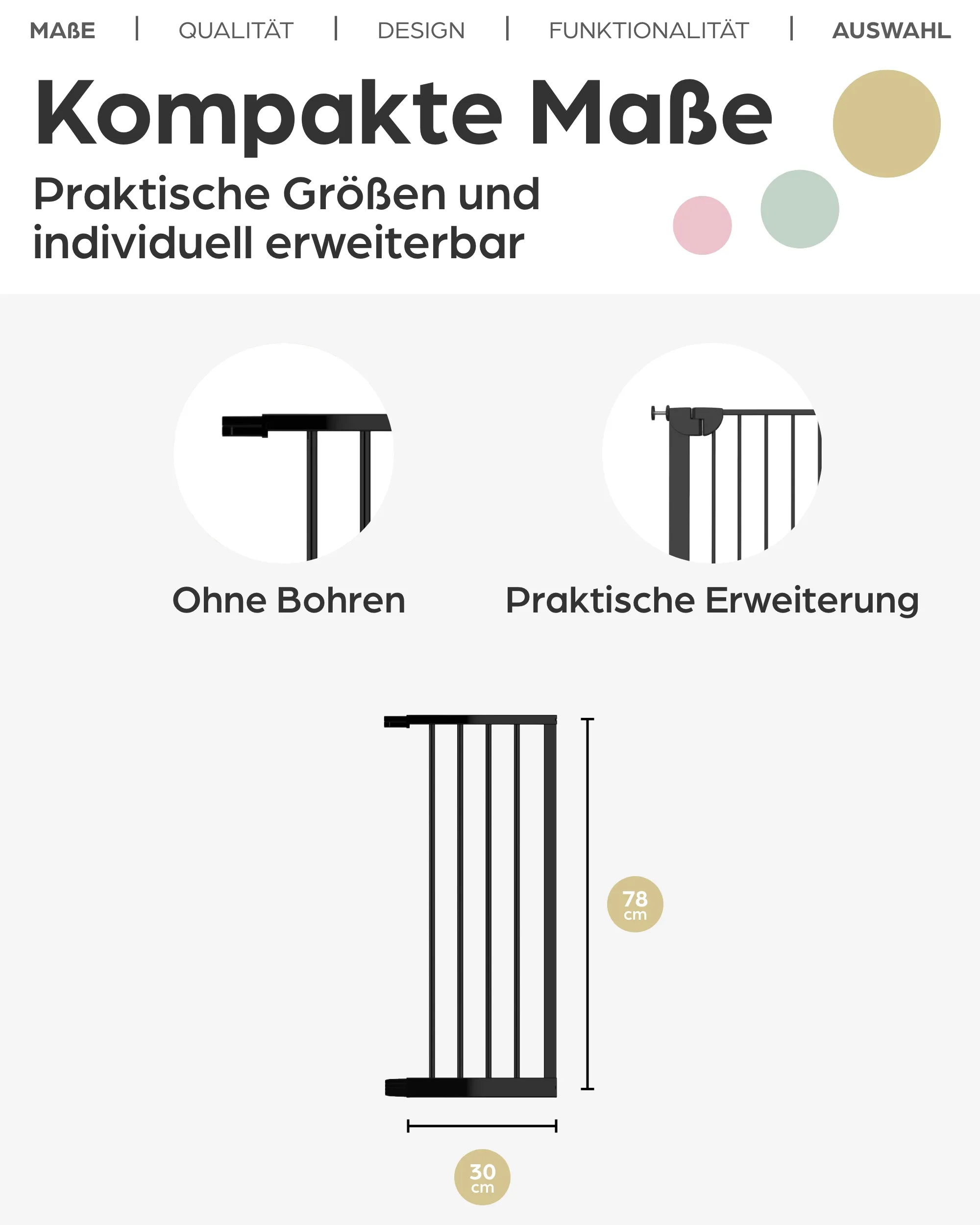 Verlängerung für Easylock mit FlatStep in Schwarz - 30cm
