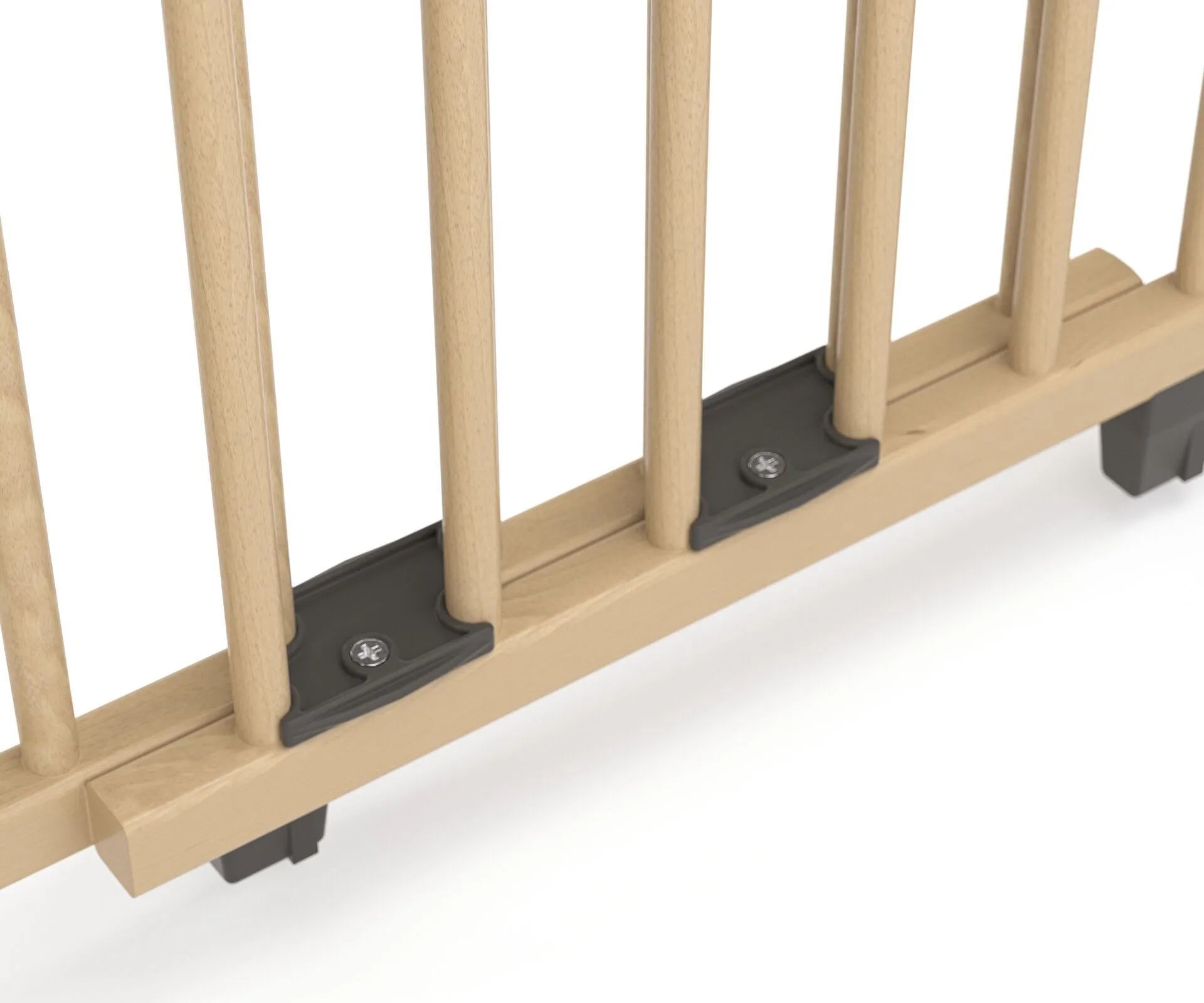 Rundstab Treppenschutzgitter Oris (2733/2735) für Öffnungen von 95 cm - 135 cm aus Holz