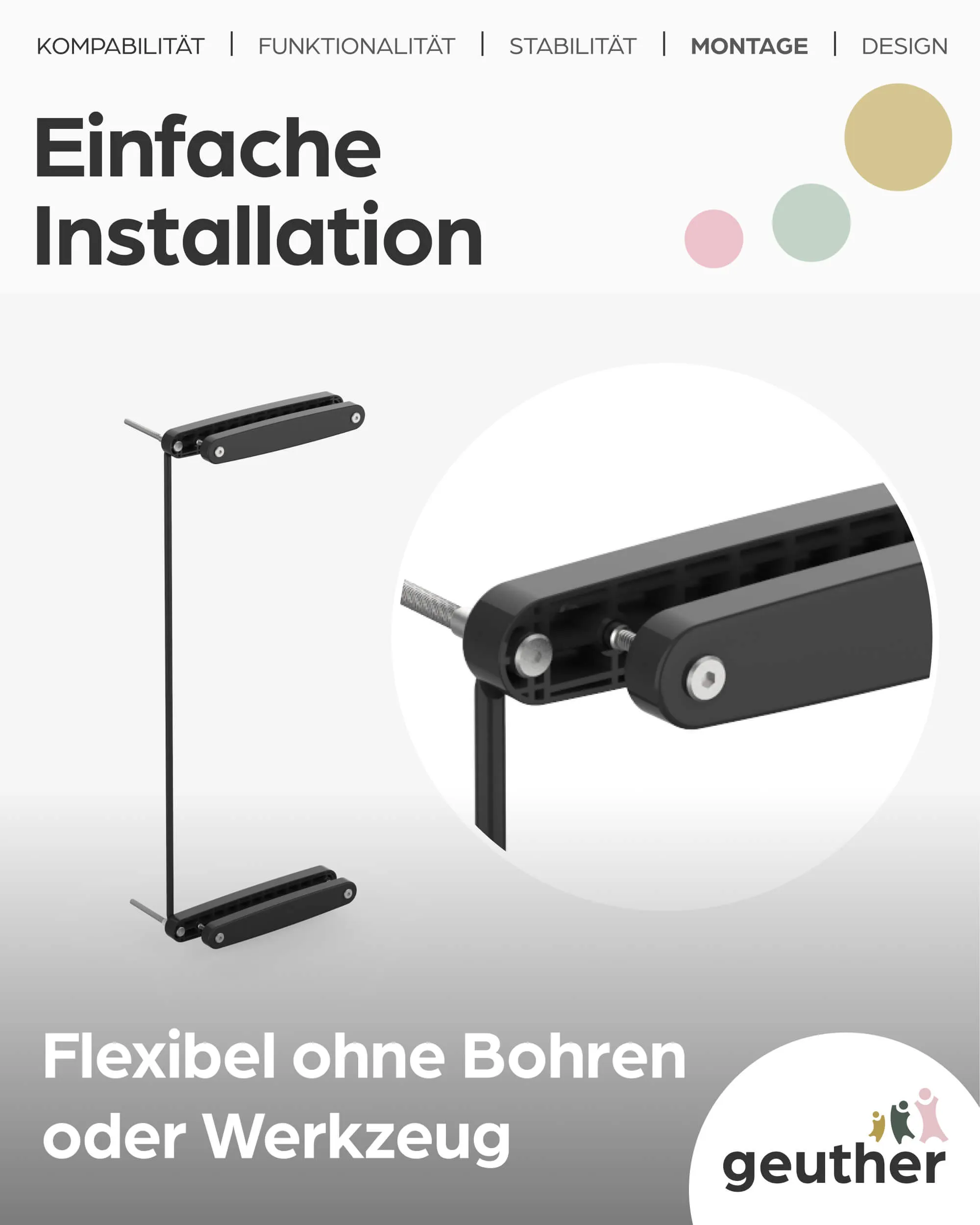 Zusatzklemme für Easylock Flatstep aus Holz - für Treppengeländer