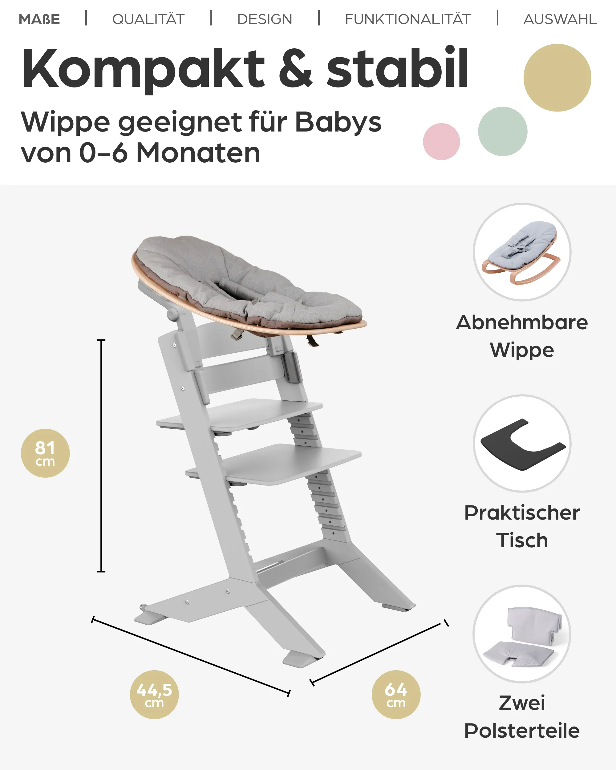 NALA - Baby- & Kinderhochstuhl aus Holz