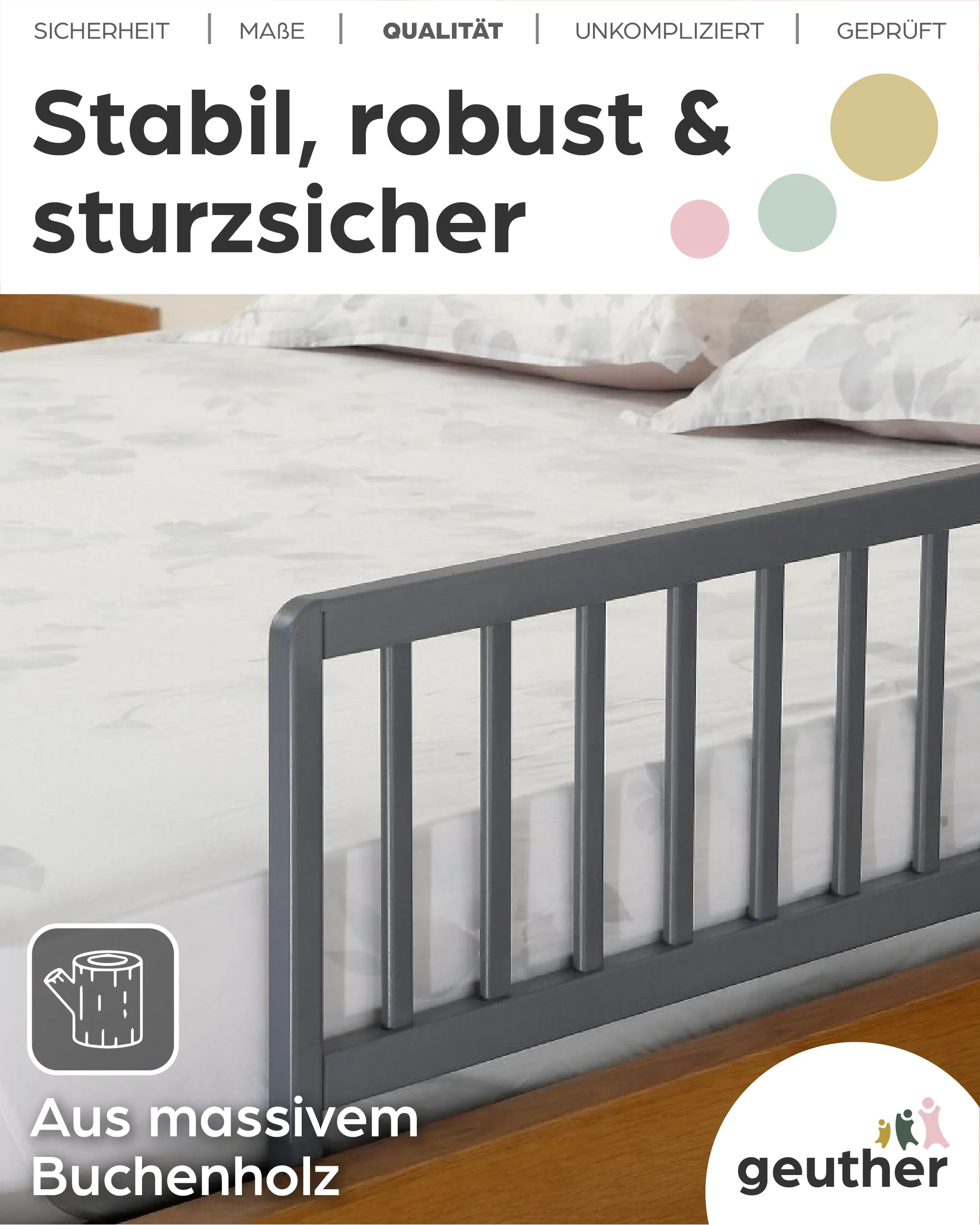 Bettschutzgitter in 140 cm