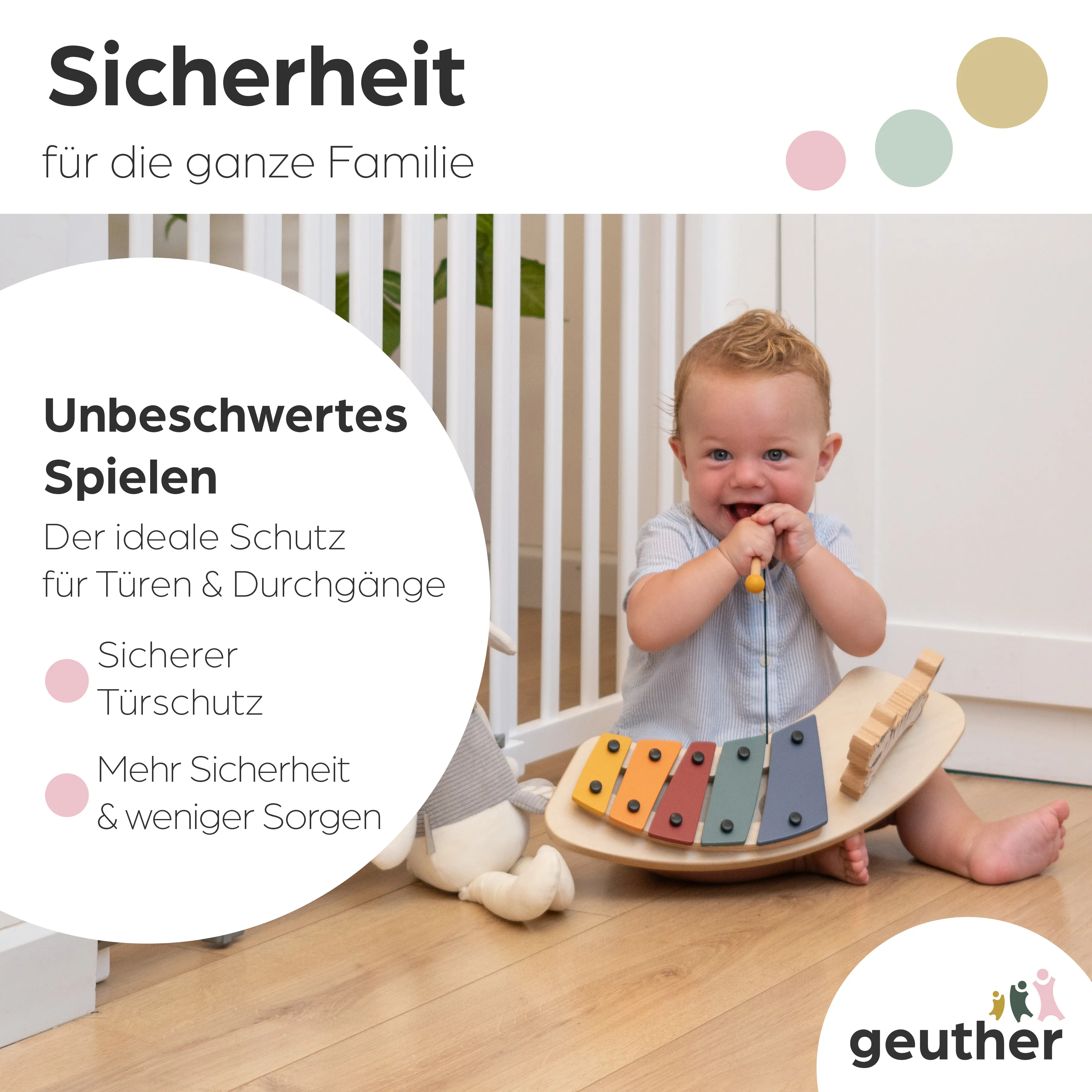 Türschutzgitter Oris (2732+) für Öffnungen von 58 cm - 93 cm aus Holz