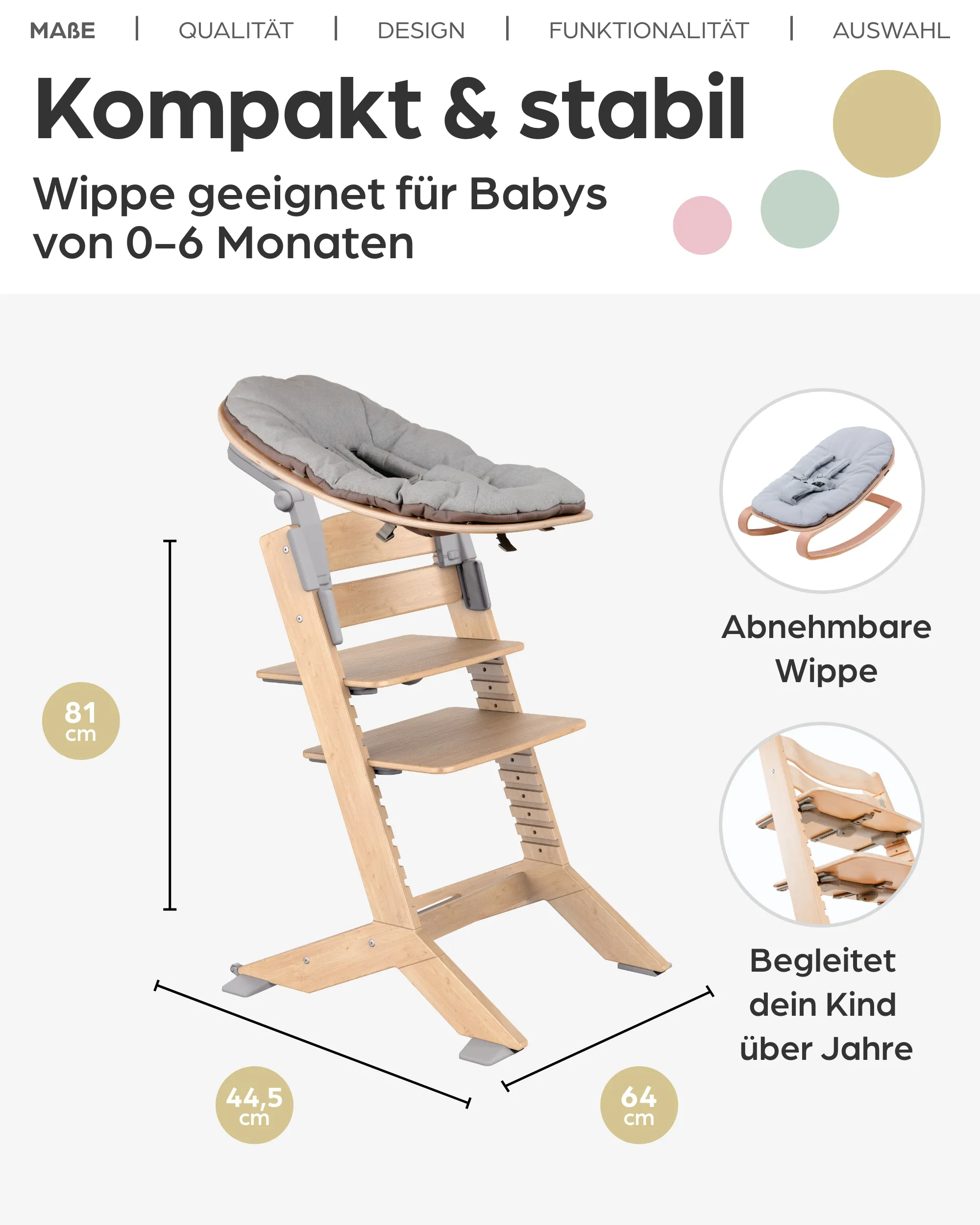 NALA - Baby- & Kinderhochstuhl aus Holz
