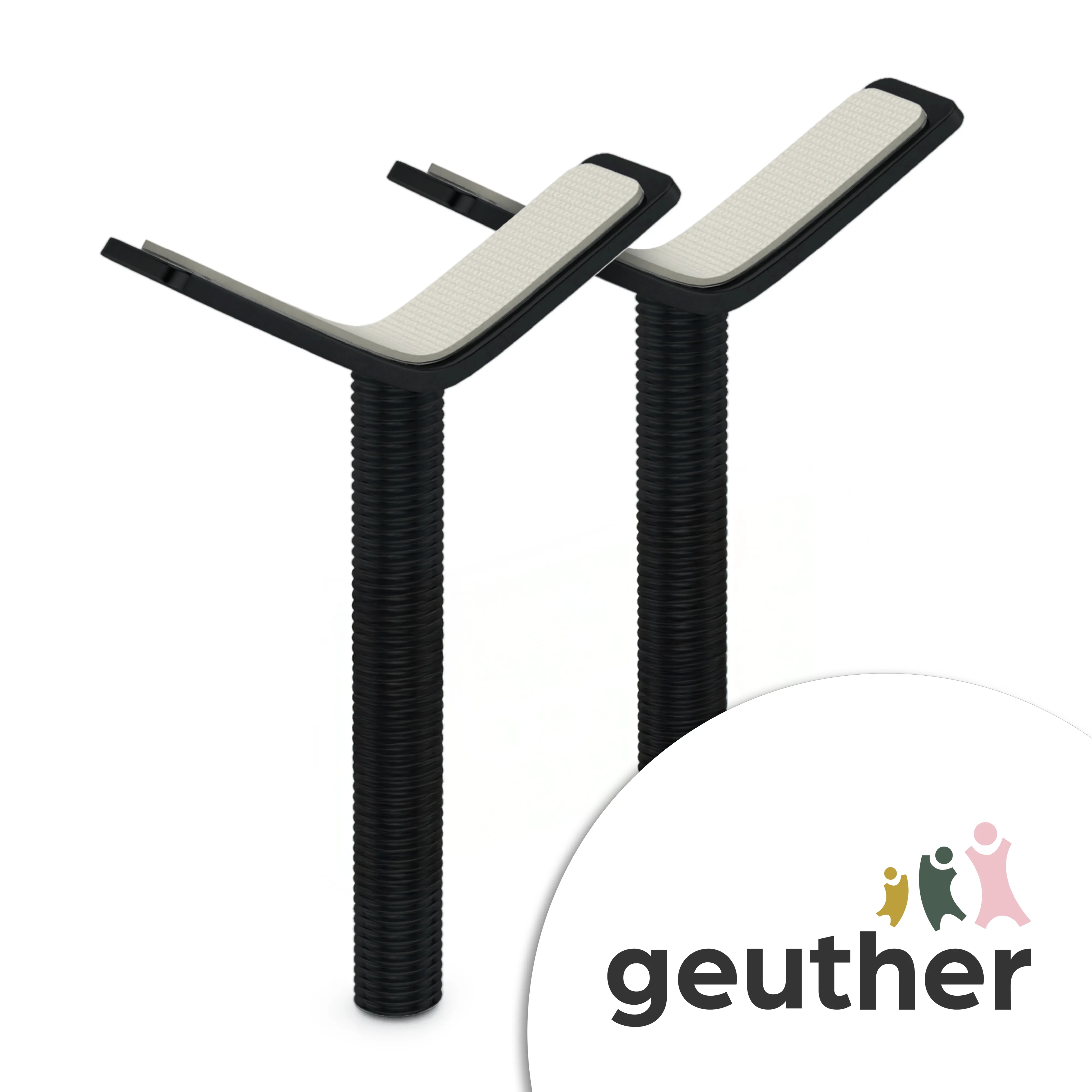 2er Set Y-Spindel aus Metall - M10 Gewinde - schwarz