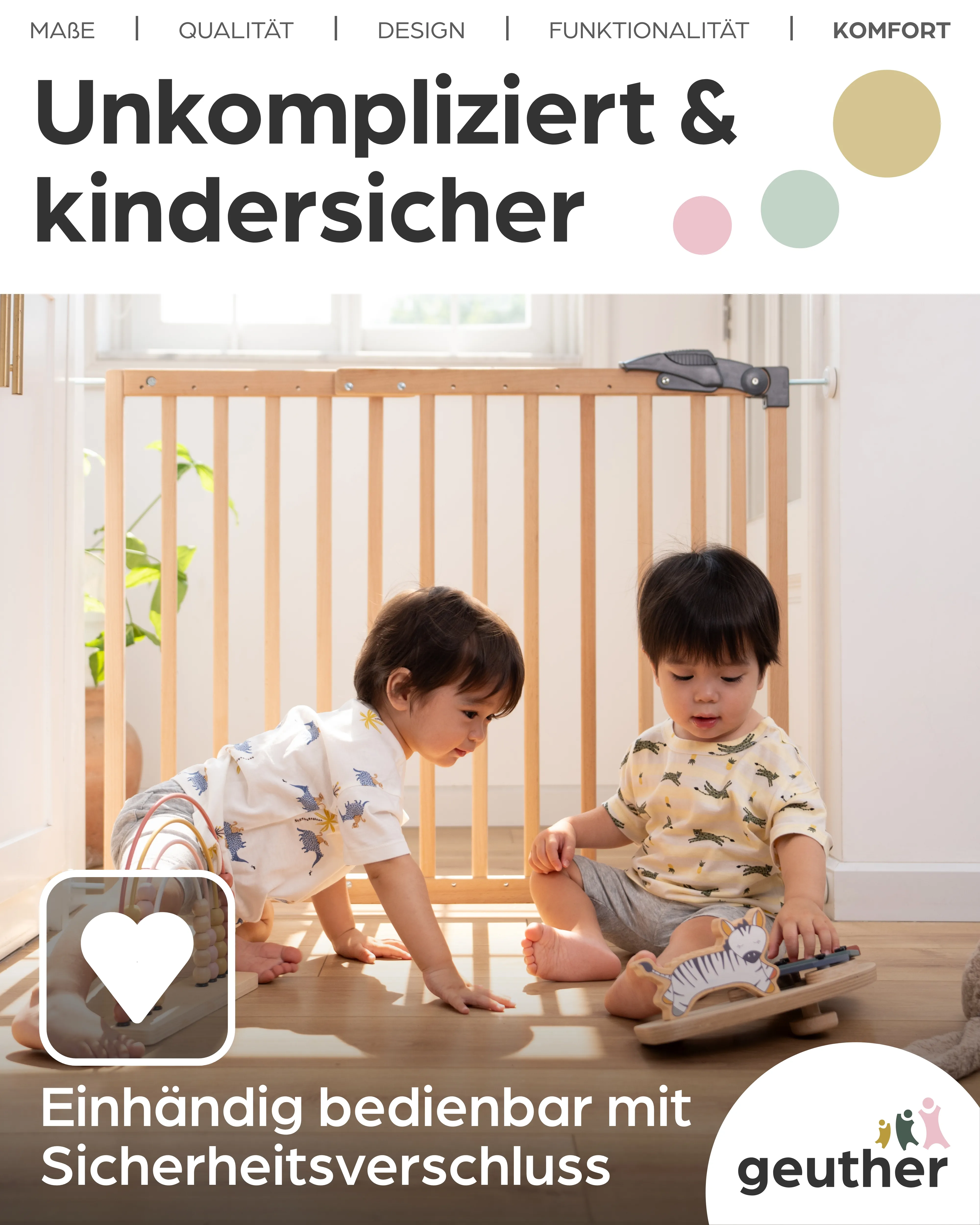 Türschutzgitter Nina (2714) für Öffnungen von 68-102 cm aus Holz