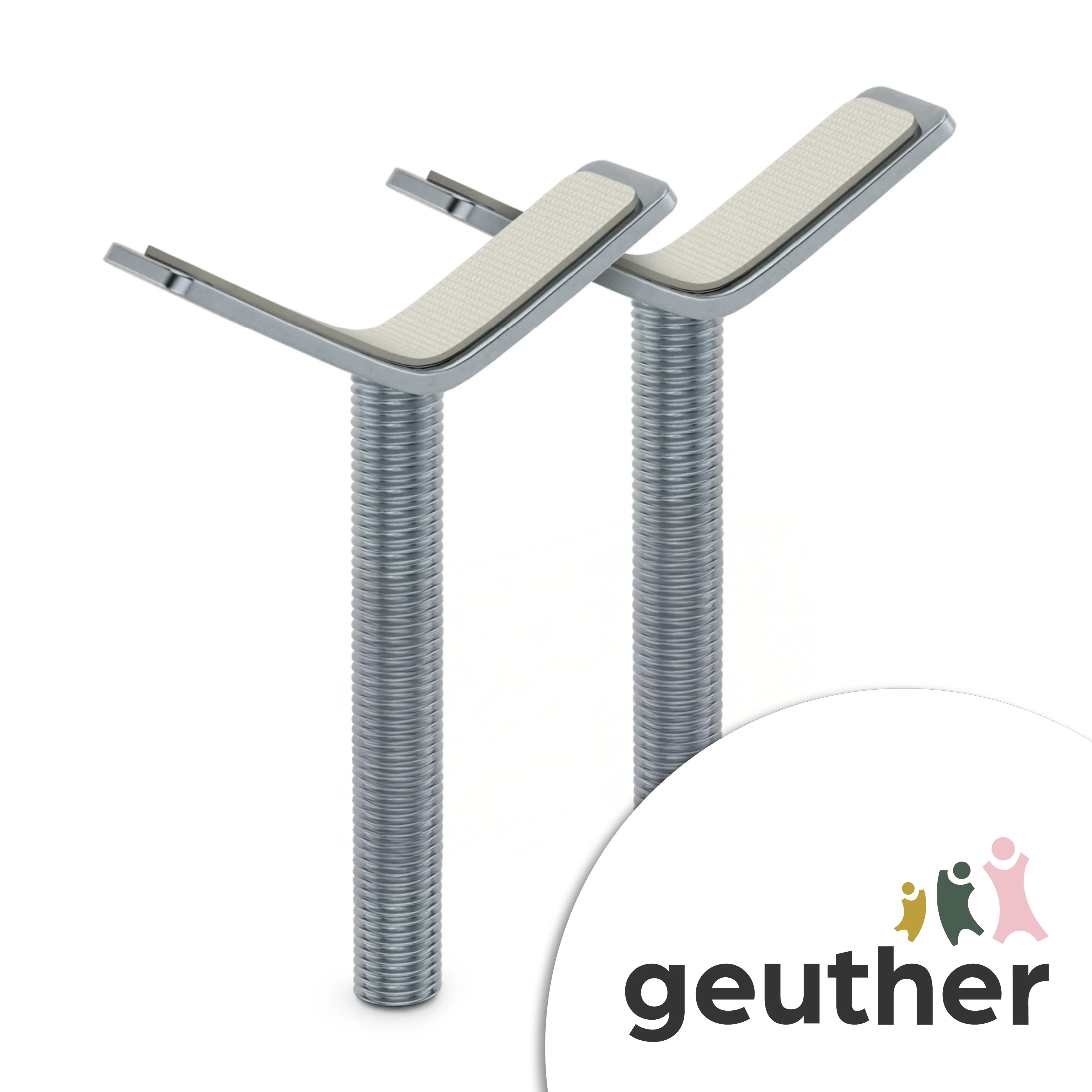 2er Set Y-Spindel aus Metall - M10 Gewinde - silber