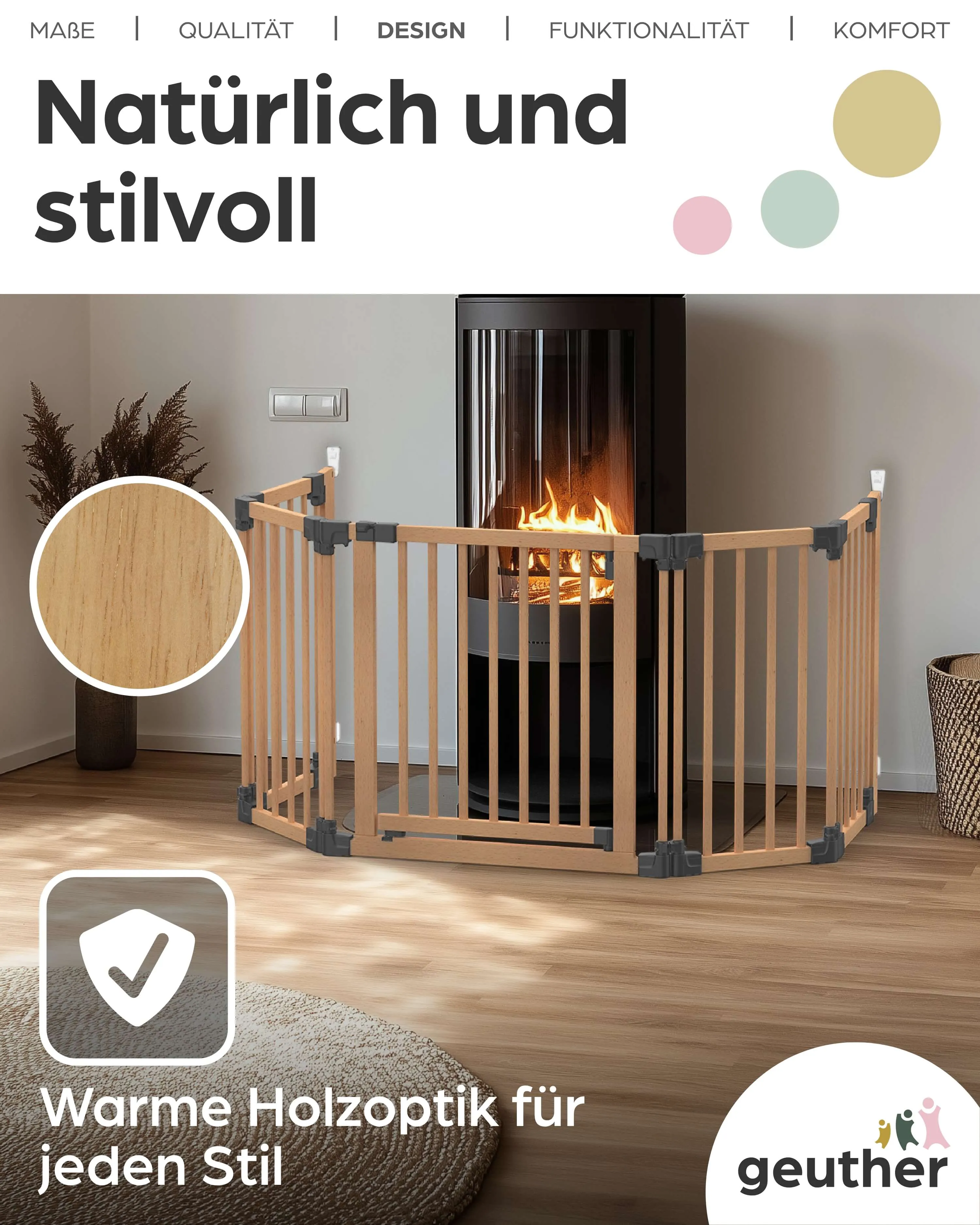 Variables Konfigurationsgitter Yoko für Bereiche von 95 - 260 cm aus Holz