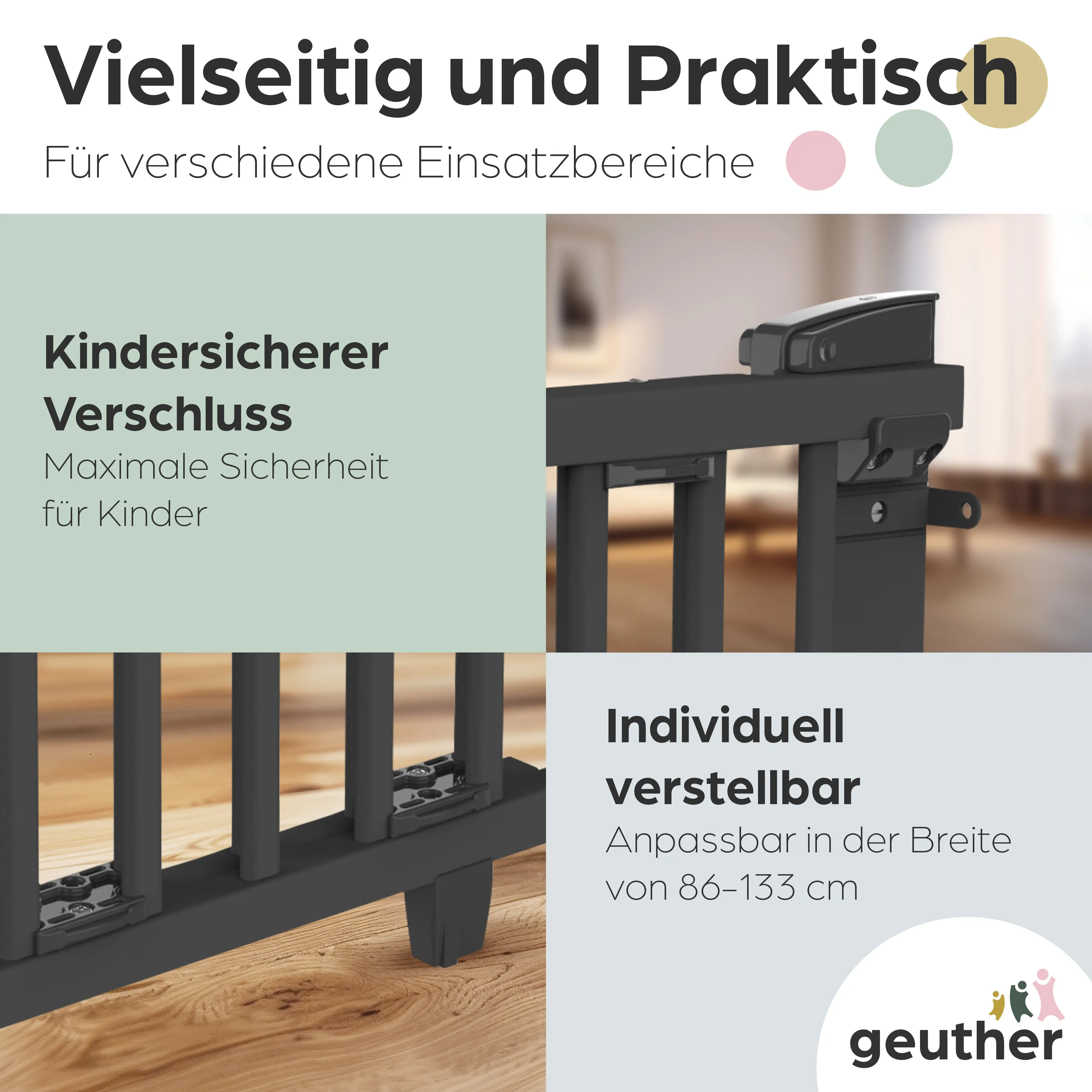 Türschutzgitter Oris (2734+) für Öffnungen von 78,5 cm - 133 cm aus Holz