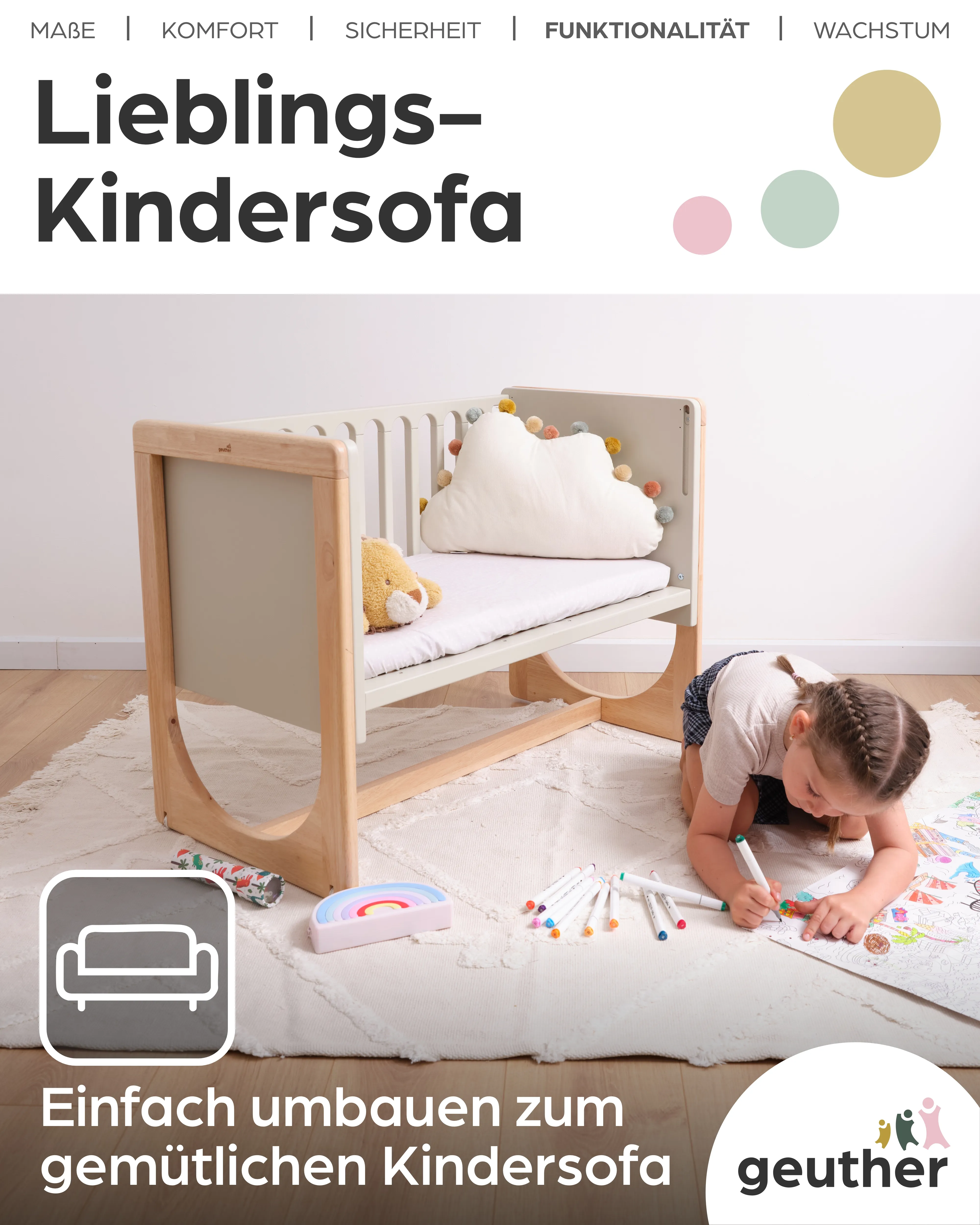 HATO - Baby- & Beistellbett 4in1