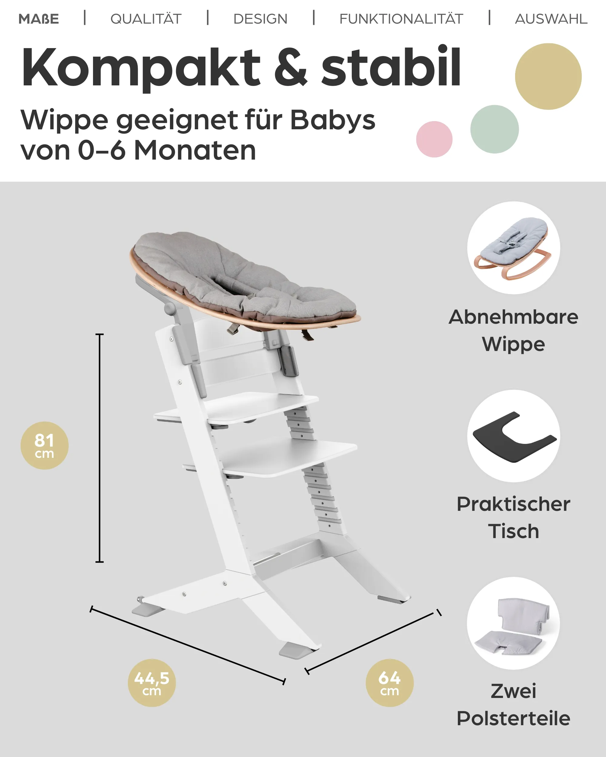 NALA - Baby- & Kinderhochstuhl aus Holz