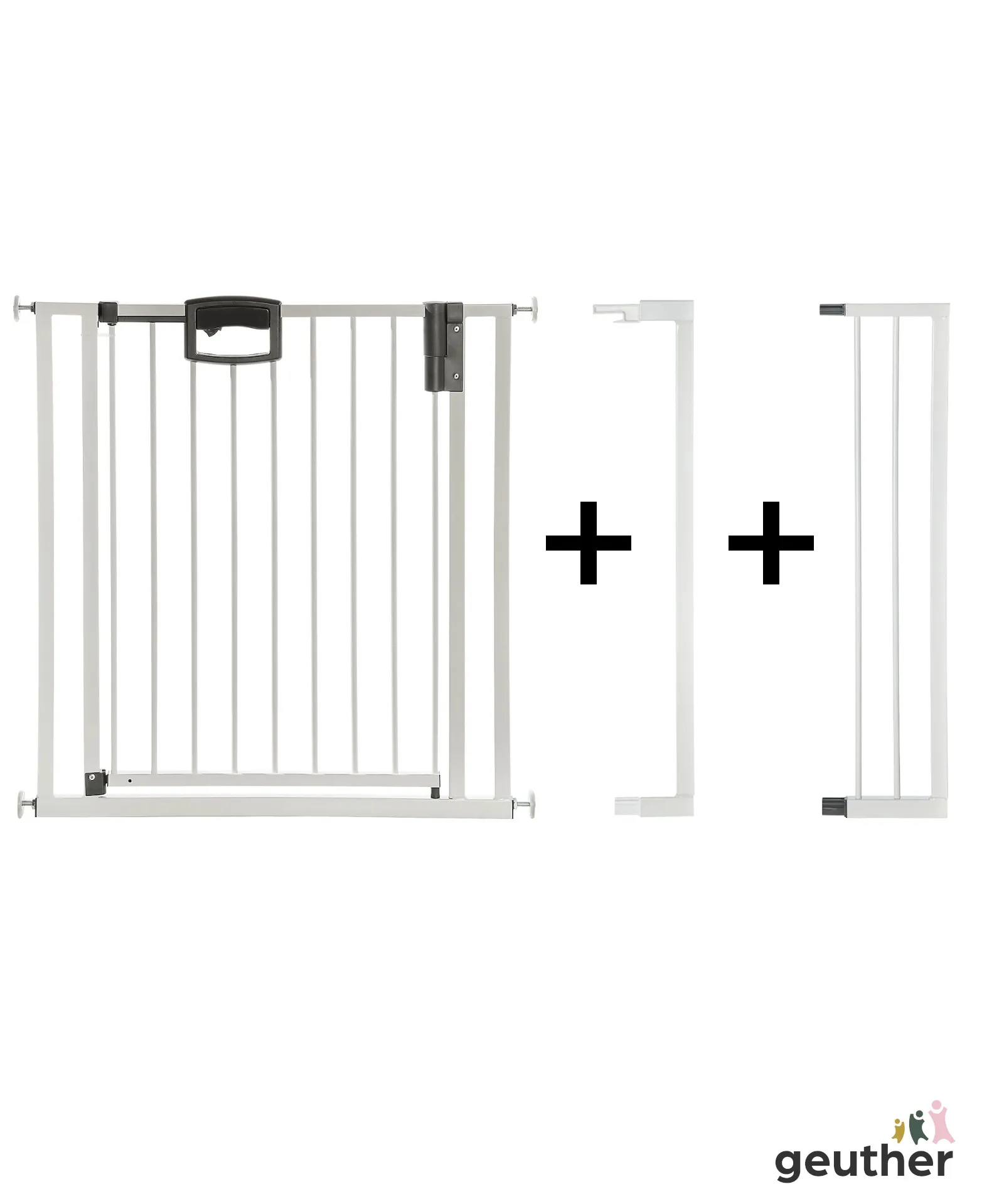 Tür- und Treppenschutzgitter Easylock Plus zum Klemmen Metall (104,5 cm - 112,5 cm)
