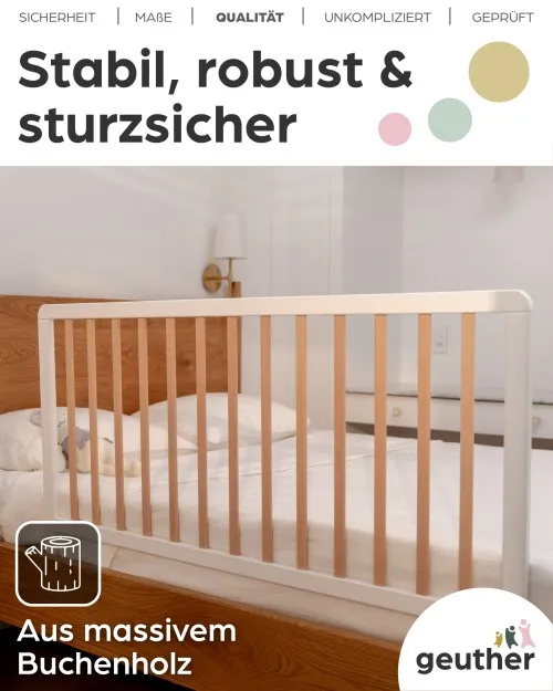 Bettschutzgitter Lissi: 60cm hoch. 110cm lang